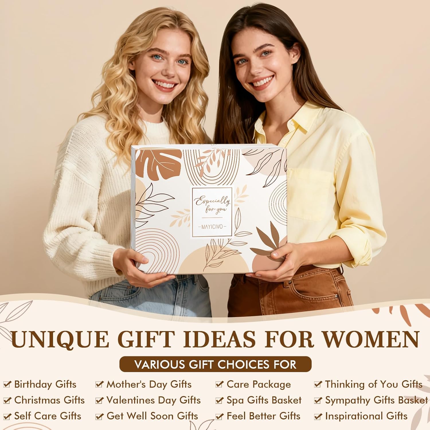 Cozy Comfort Gift Basket for Women with Knitted Blanket, Tumbler, Bath Salts & Self-Care Essentia.