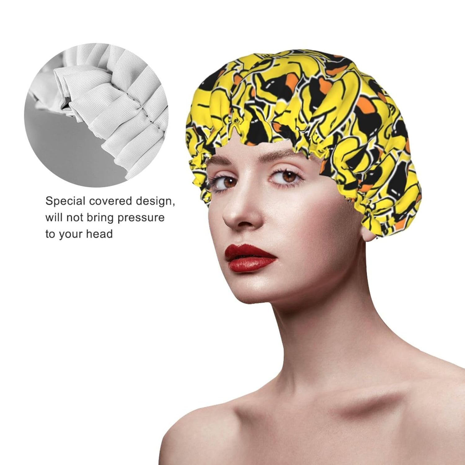 Double-Layer Waterproof Shower Cap