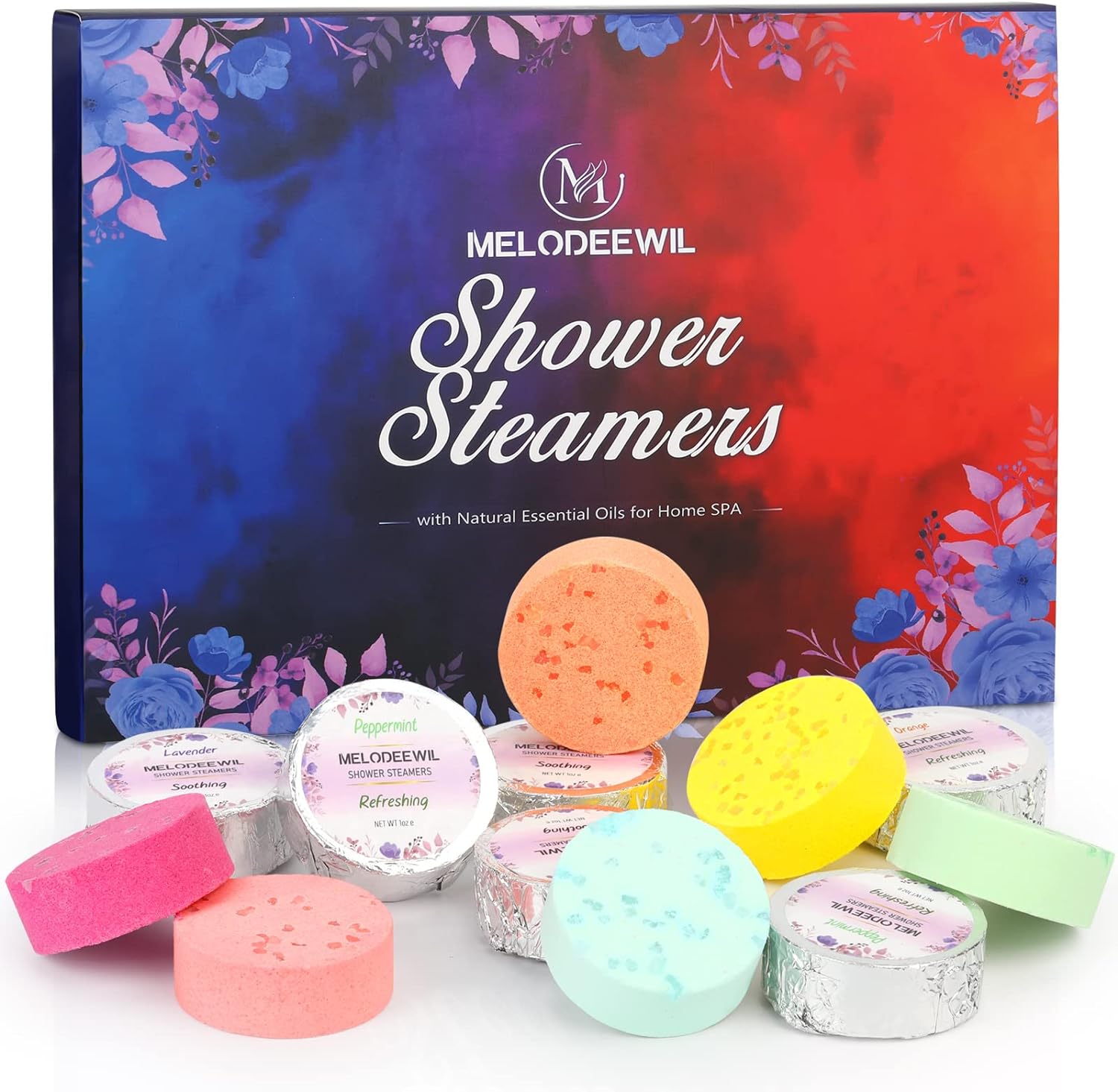 12PCS Aromatherapy Shower Bombs Stocking Stuffers for Women, Natural Essential Oil Shower Steamers Bulk, Stress Relief Self Care Gifts Christmas Gifts