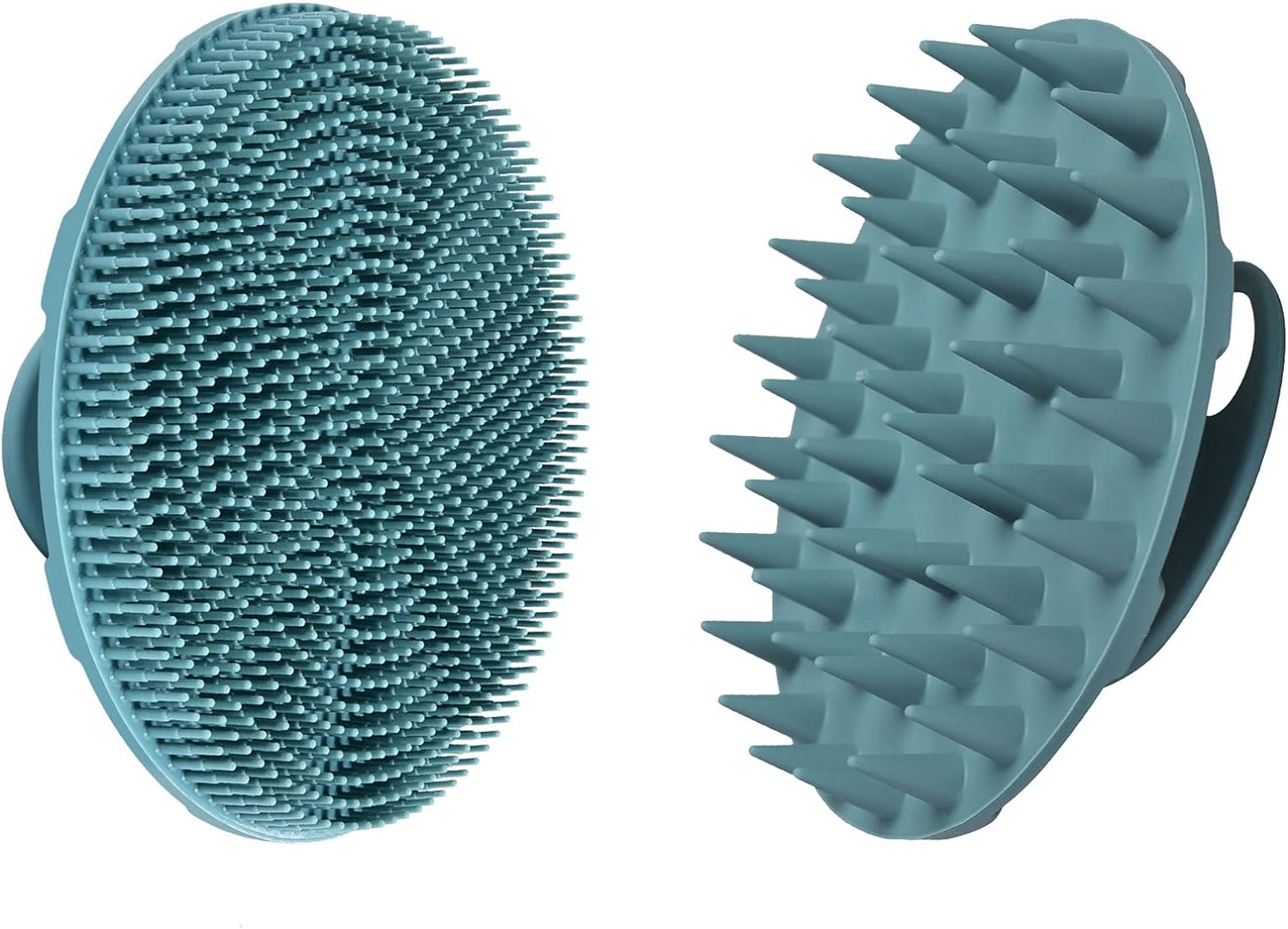 INNERNEED Food-Grade Soft Silicone Body Scrubber Shower Brush Handheld Cleansing Skin Brush, Gentle Exfoliating and Lather Well (Black)