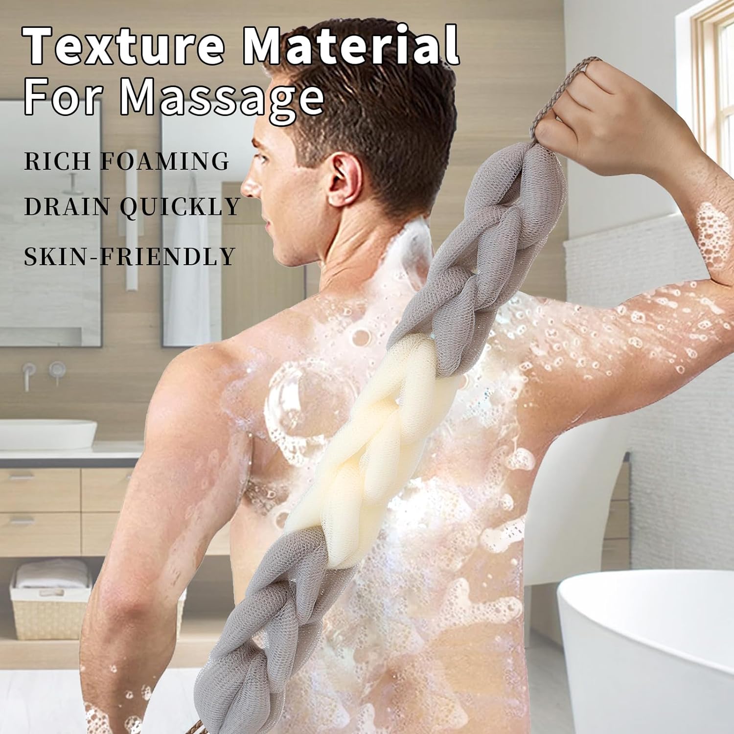 Stretchable Back Loofah Strap
