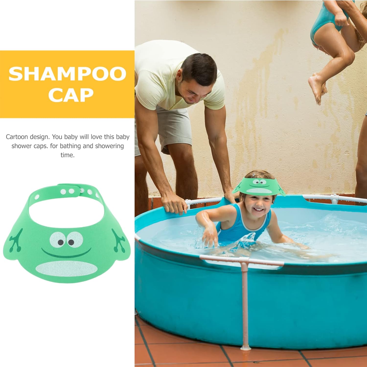 Adjustable Kids Shower Visor Hat (3 Pack)