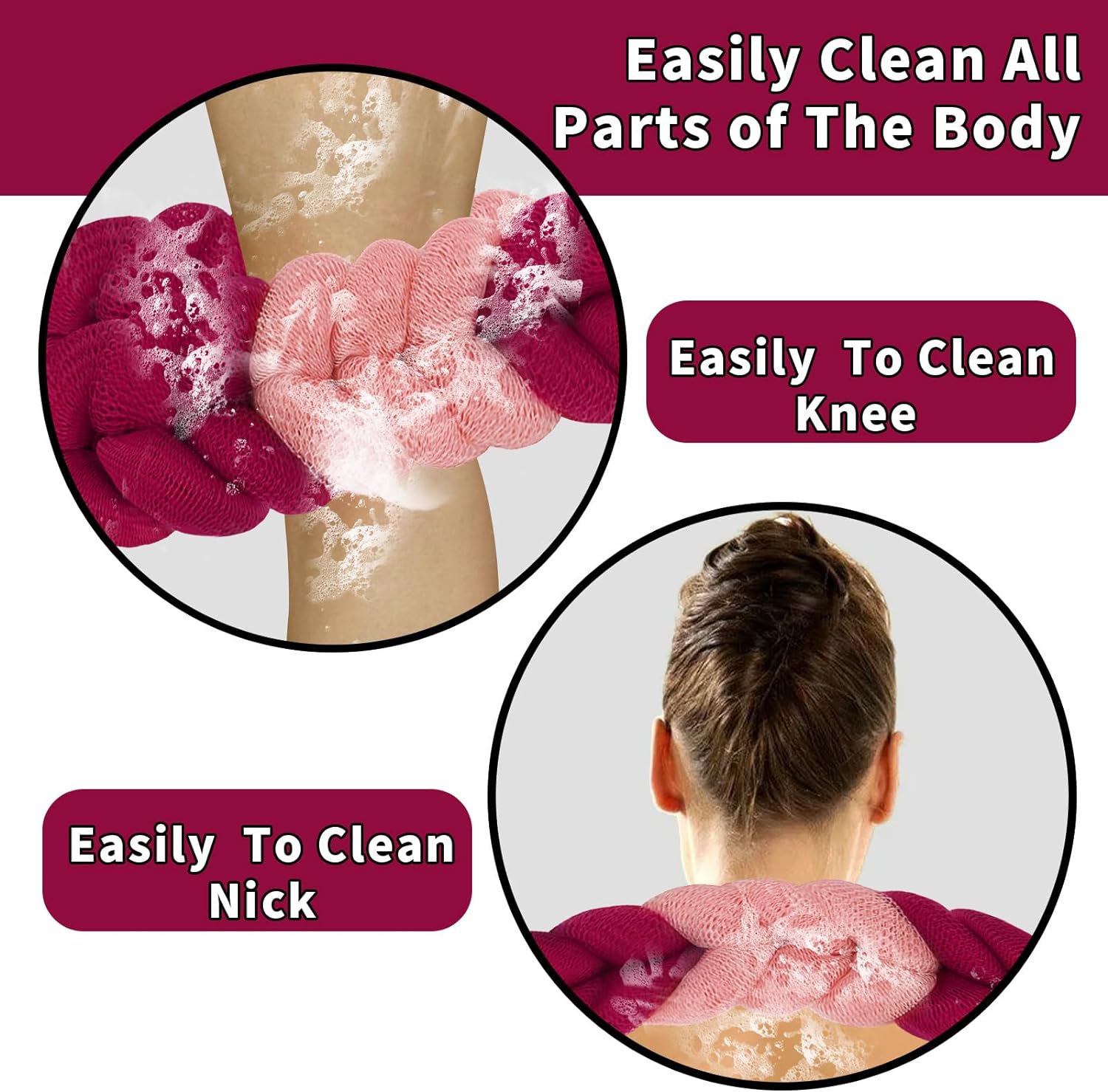 Stretchable Back Loofah Strap