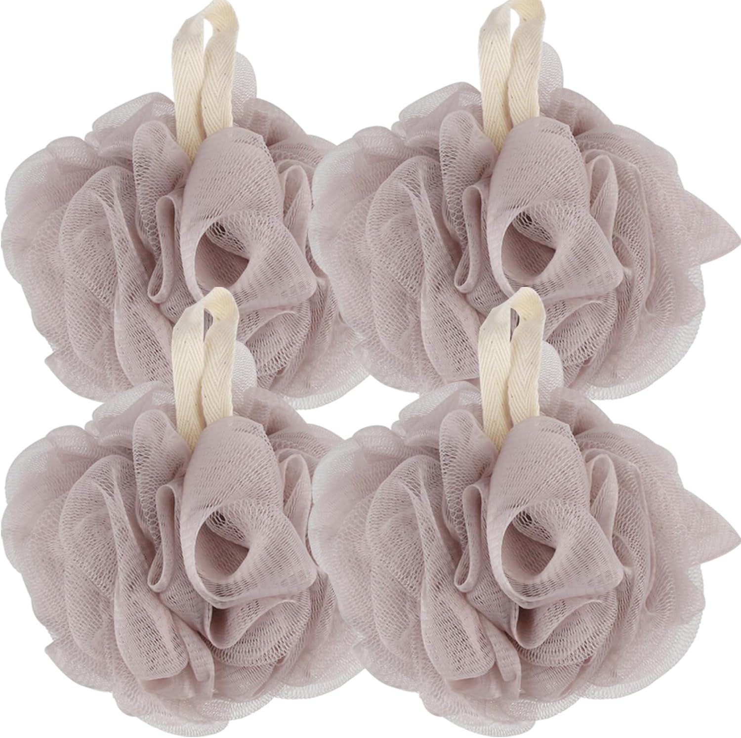 Mesh Shower Loofah Sponge Set (4 Colors)