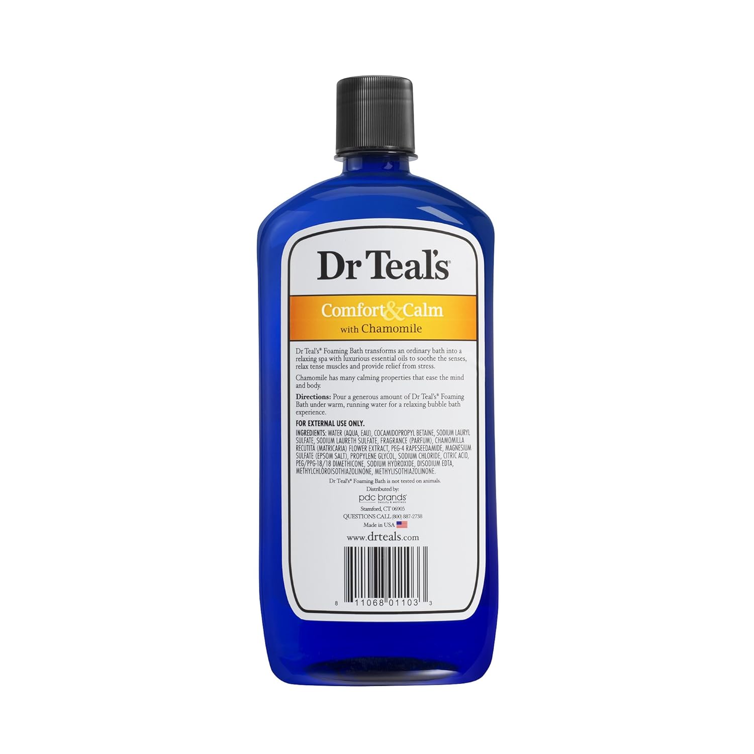 Dr Teal's Foaming Bath with Pure Epsom Salt, Sleep Blend with Melatonin, Lavender & Chamomile Essential Oils, 34 fl oz (Pack of 4) (Packaging May Vary)