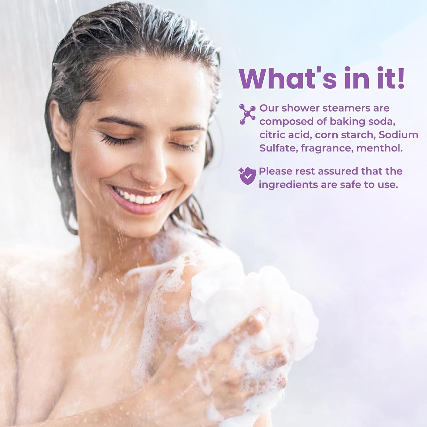 CalmNFiz Shower Steamers 8 Pcs - Scented Shower Bombs with Organic & Natural Fragrance, Bath and Body Works Bath Bombs, Birthday Anniversary Valentine’s Day Gifts for Women Who Have Everything