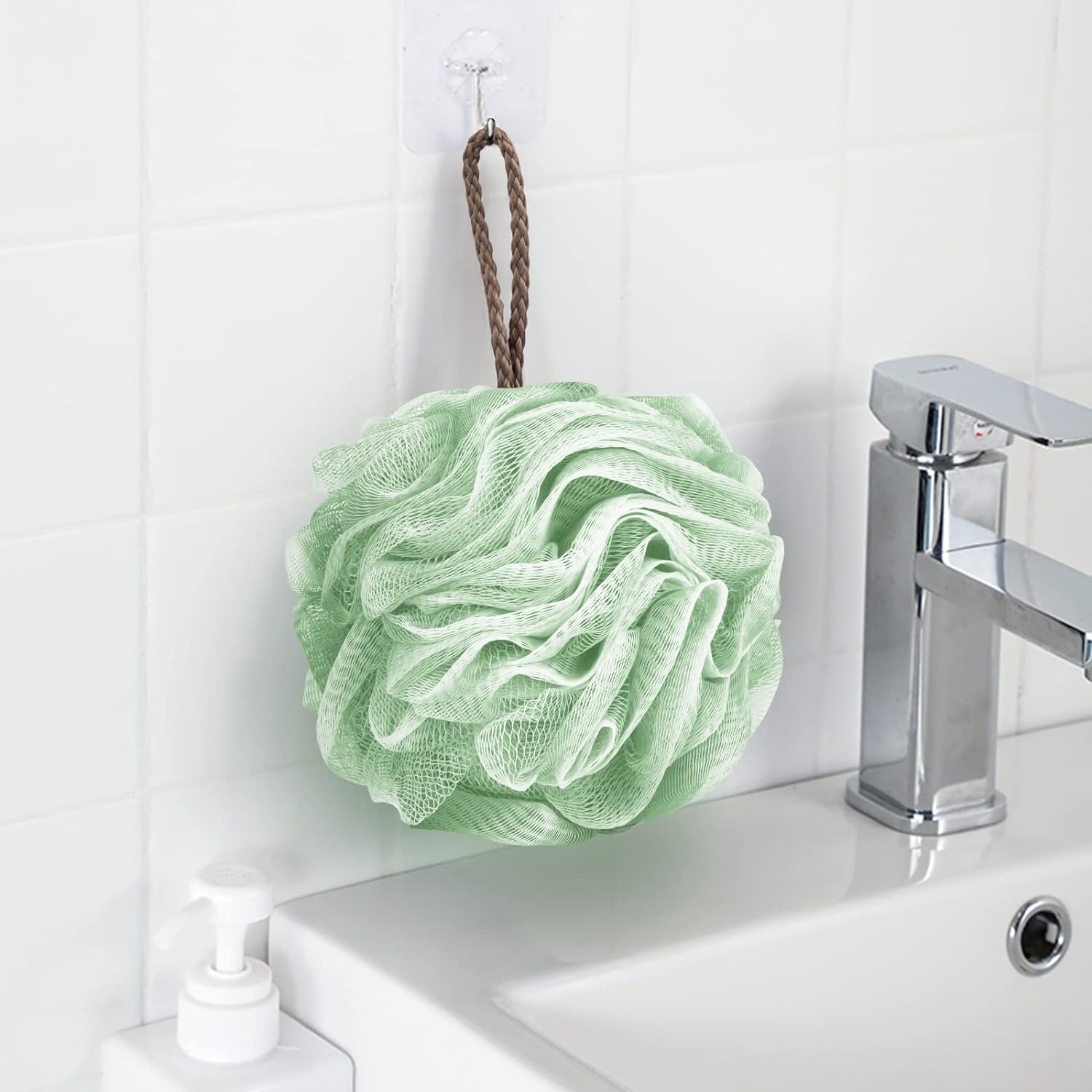 Mesh Shower Loofah Sponge Set (4 Colors)
