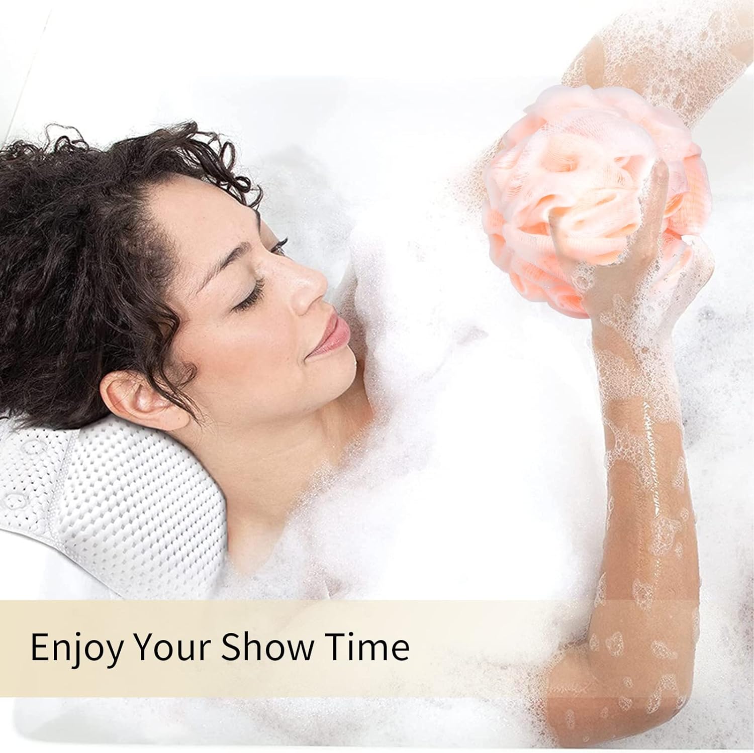 Soft Mesh Shower Loofah Sponge Set (4 Pack)