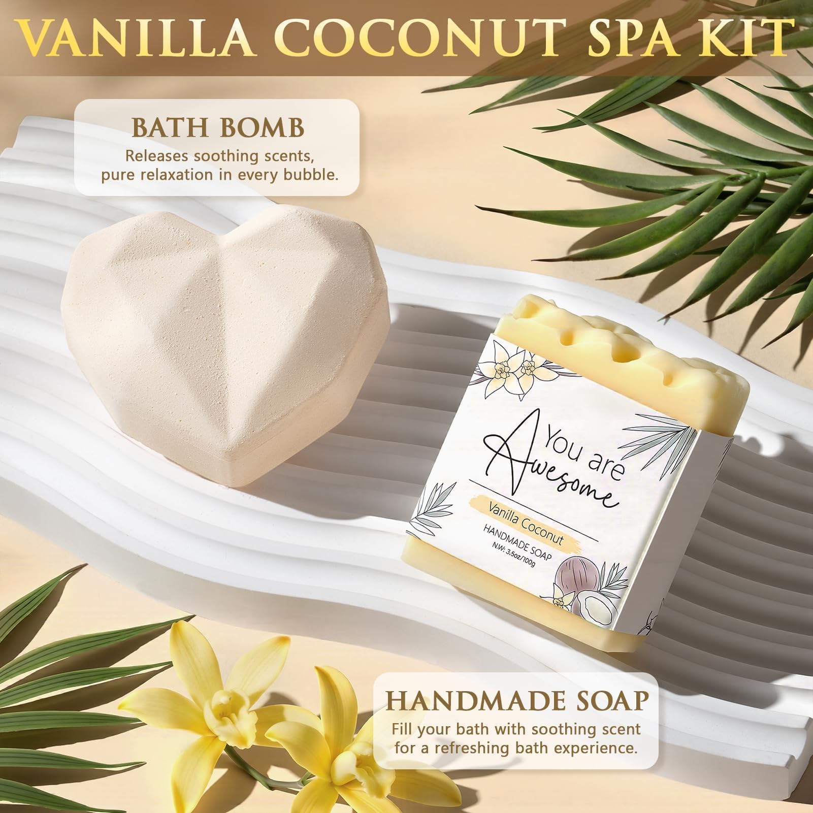 Self Care Gift Basket for Women – Sending Sunshine Spa Gift Set with Blanket, Tumbler & Positive Affirmation Cards