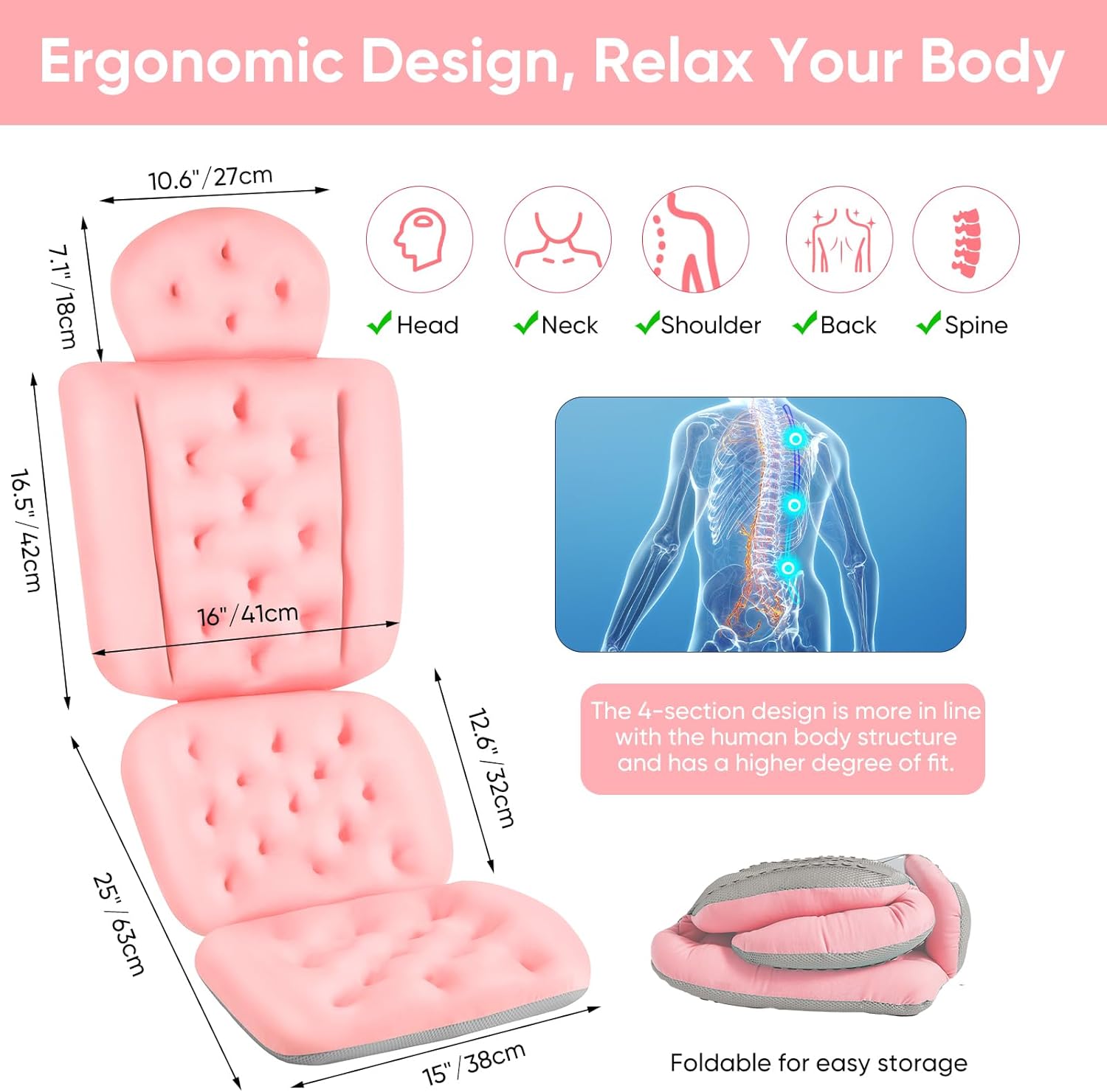Full Body Bath Pillow