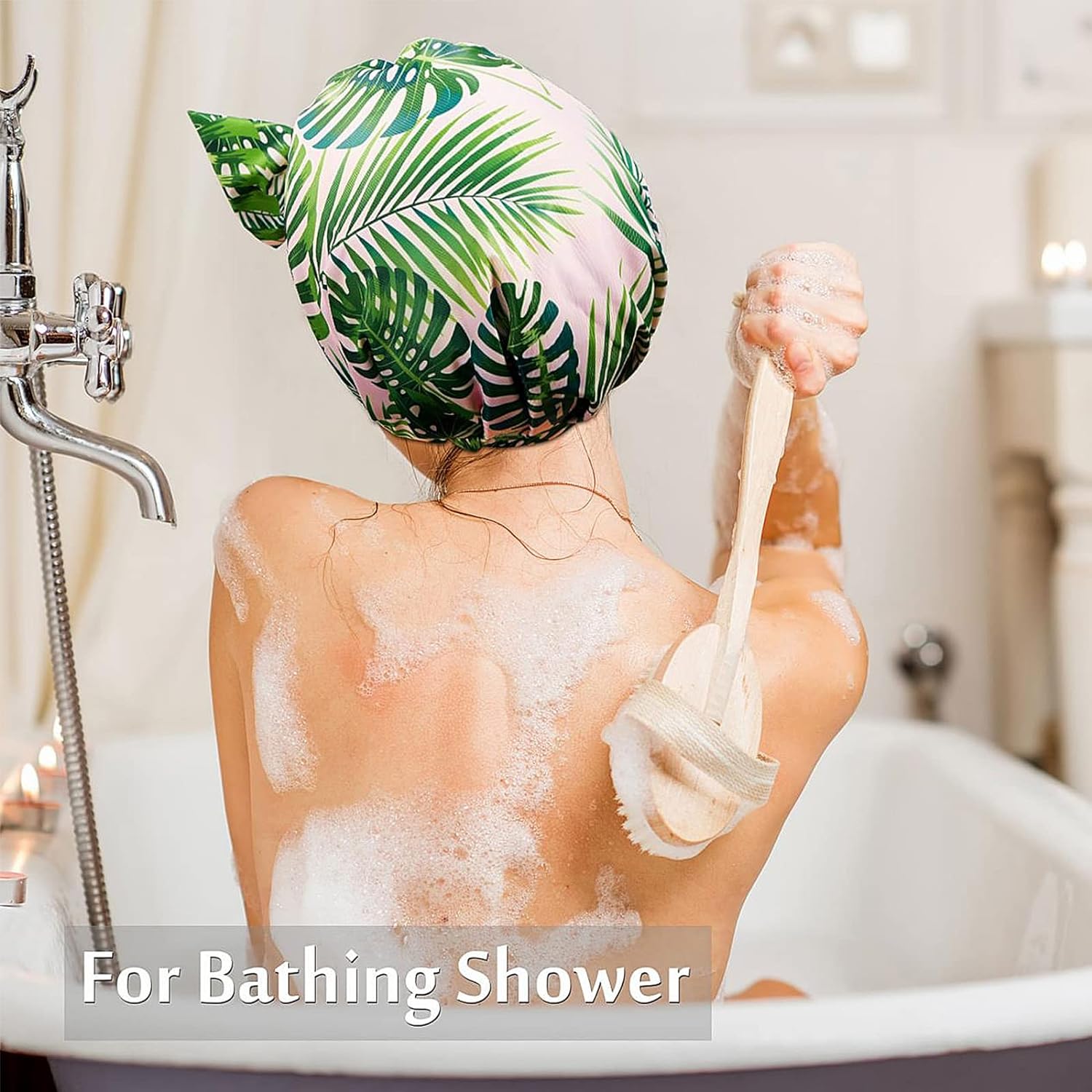 Reusable Waterproof Shower Caps Set (4 Pack)