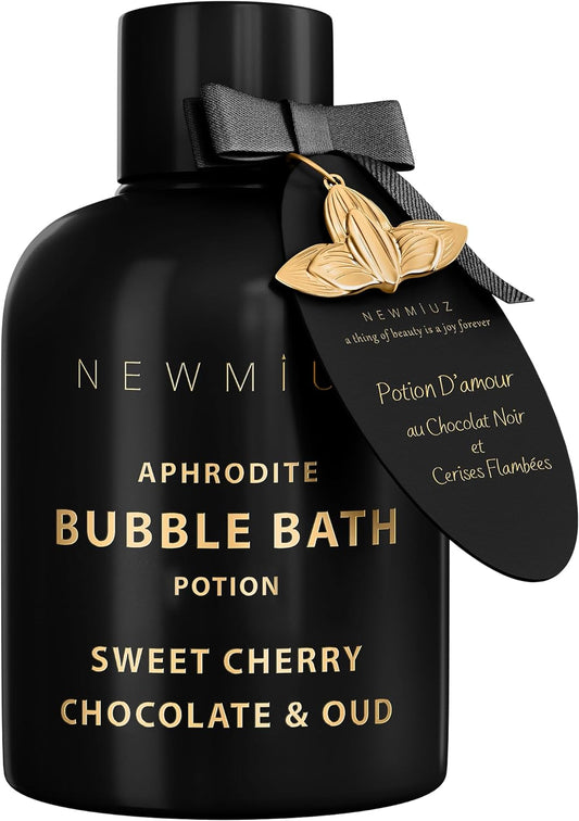 Premium Bubble Bath - Long Lasting Foaming Bubbles - Romantic Bath for Couples - Love Cherry Chocolate & Oud Moisturizing - Relaxing Stress Relief - Calming Self Care Spa Gift for Birthday Christmas