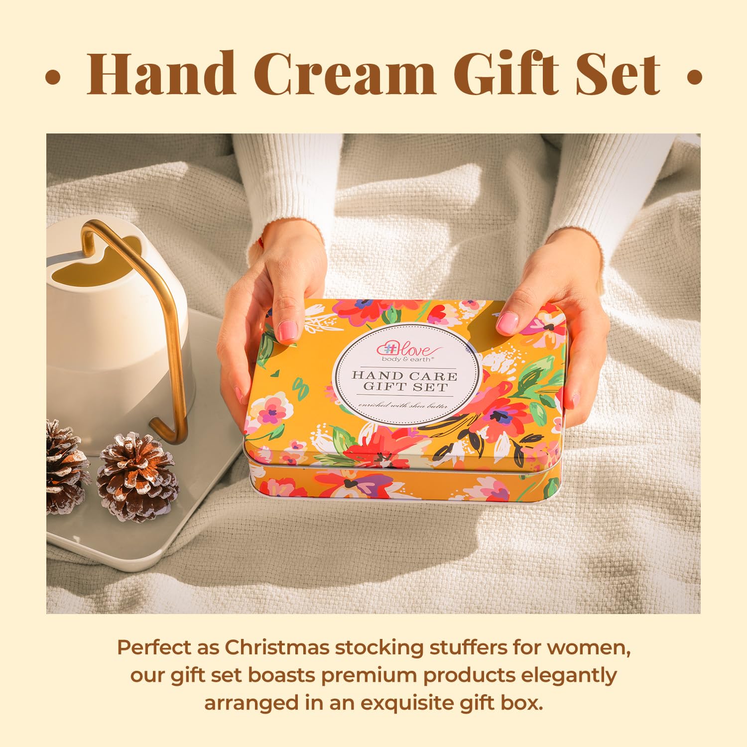 Body And Earth Love Hand Cream Gift Set for Women, Hand Lotion Sets for Easter Gifts