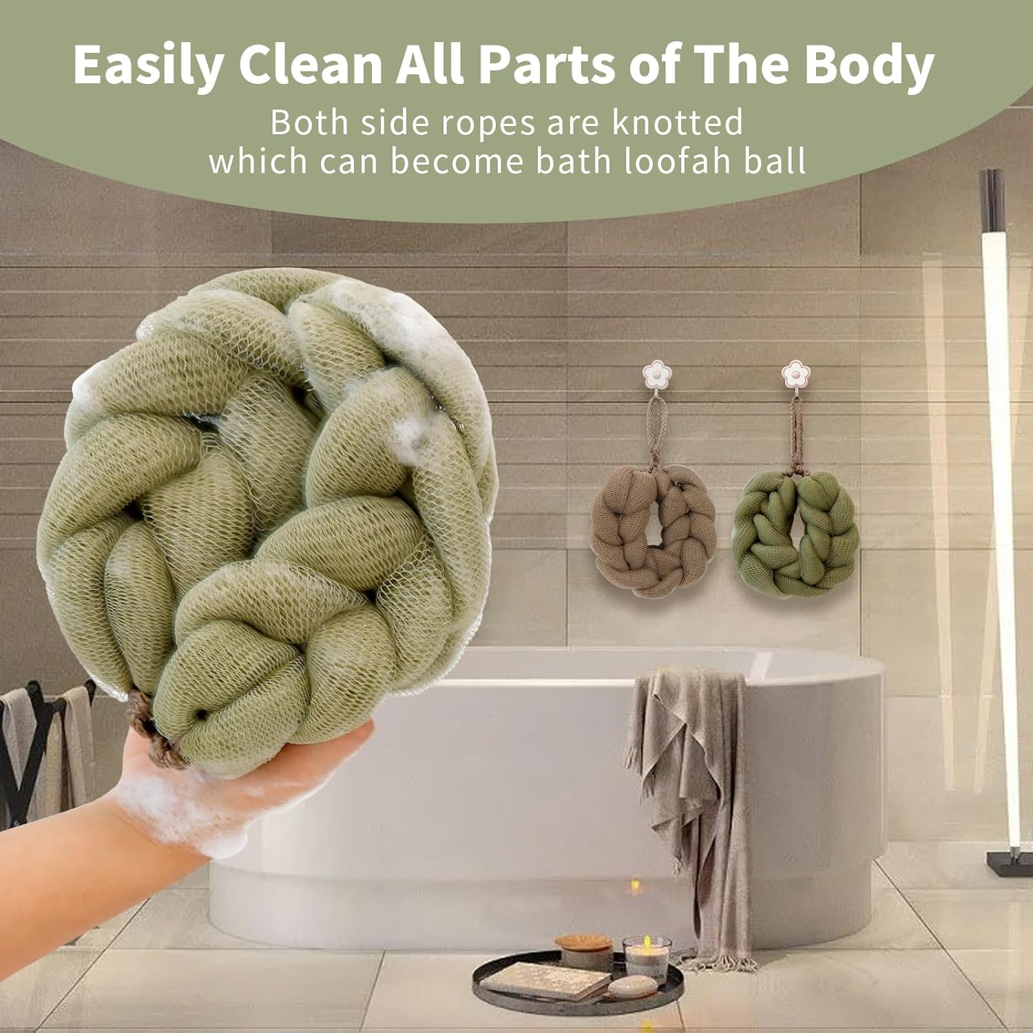Stretchable Back Loofah Strap