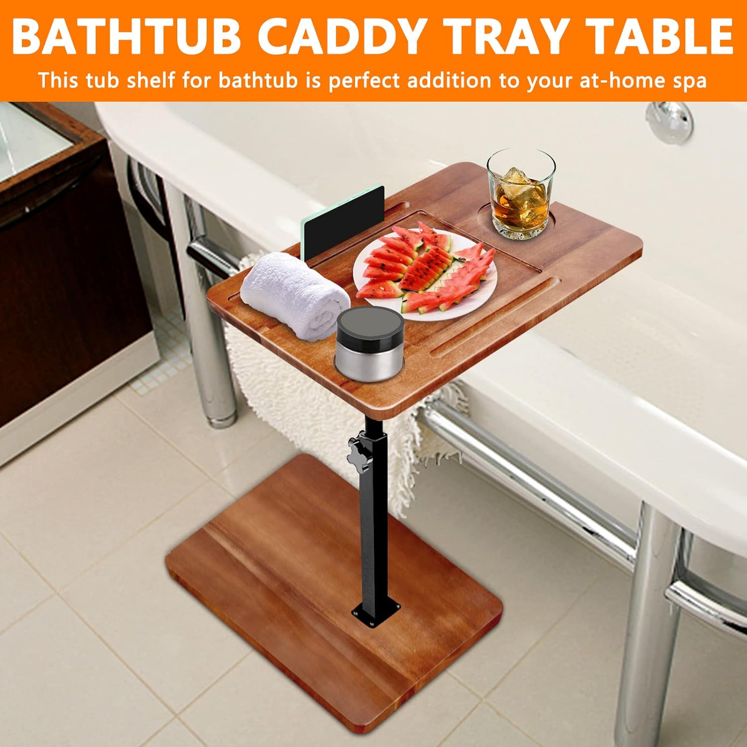 Adjustable Bathtub Tray Table
