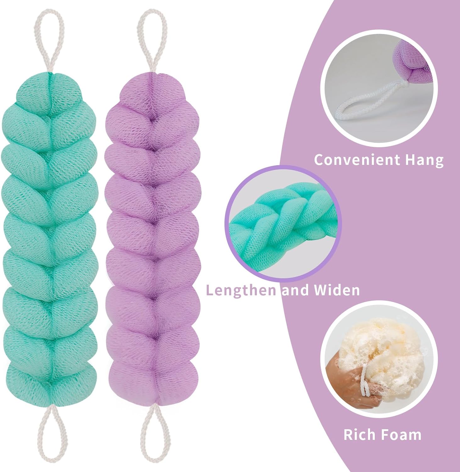 Stretchable Back Loofah Strap