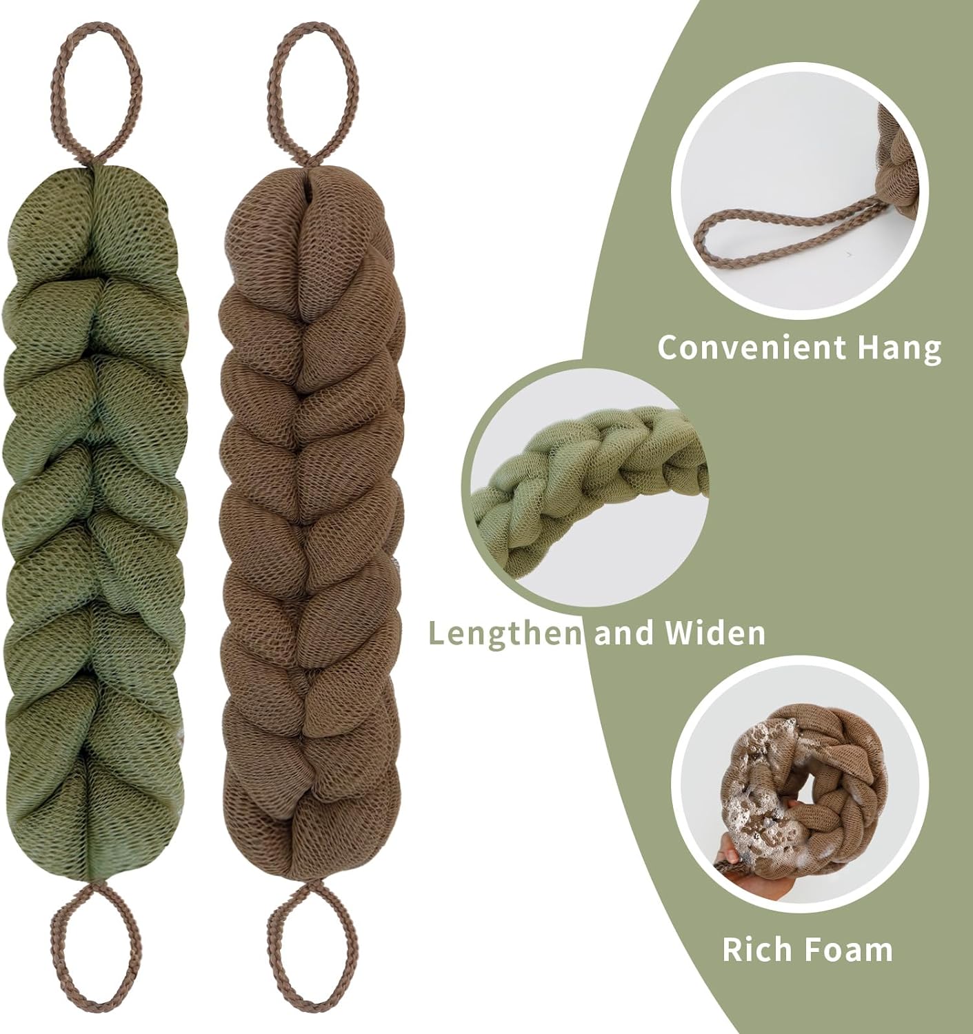 Stretchable Back Loofah Strap