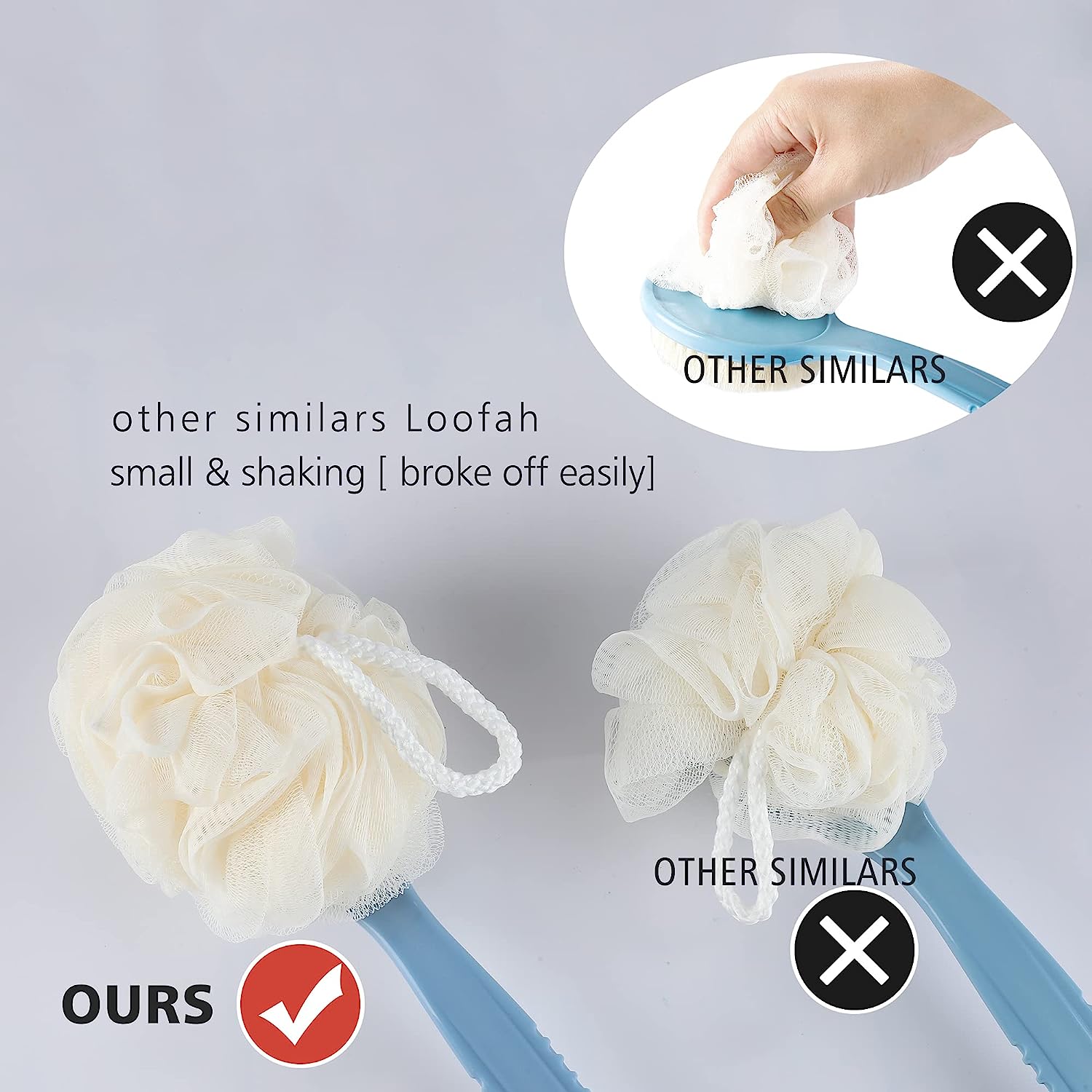 Dual-Sided Back Scrubber Brush