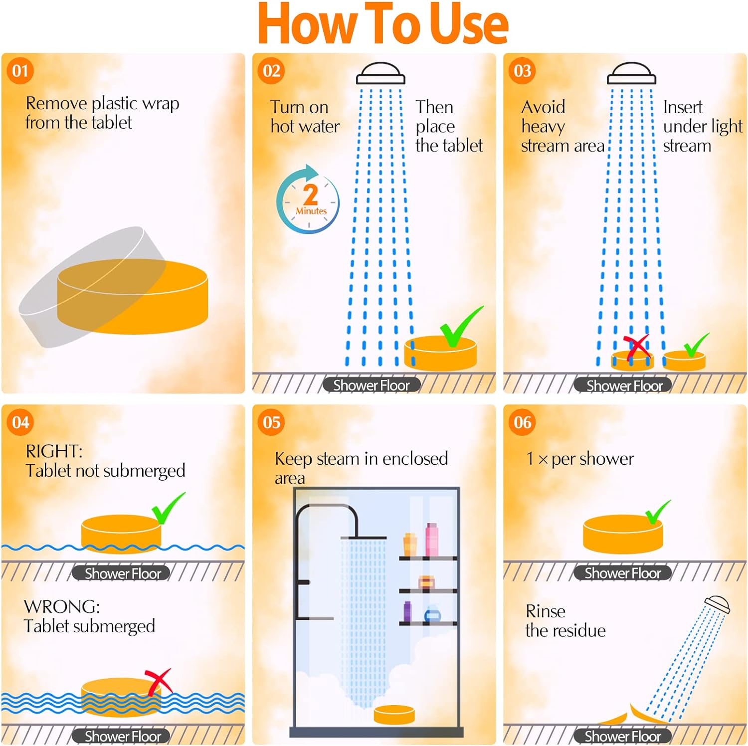 Shower Steamer Set (6-Pack)