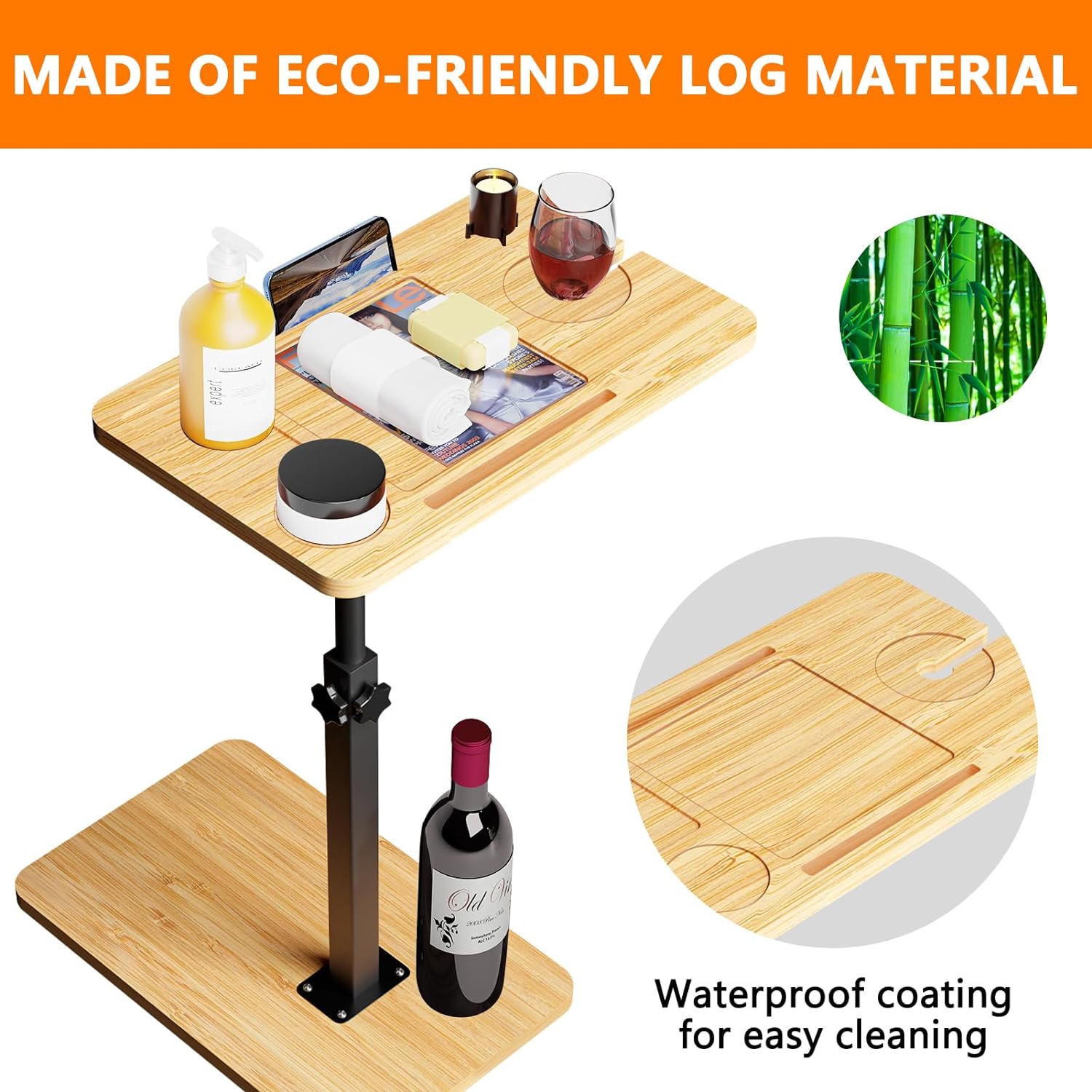 Adjustable Bathtub Tray Table