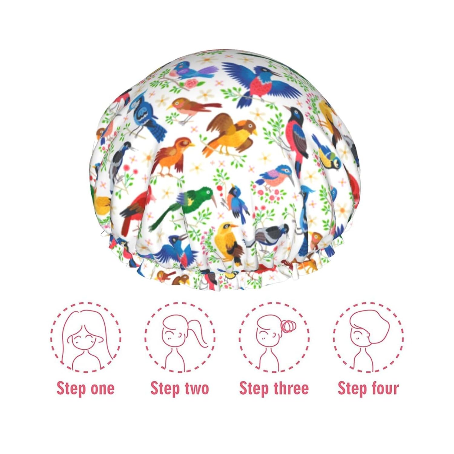 Double-Layer Waterproof Shower Cap