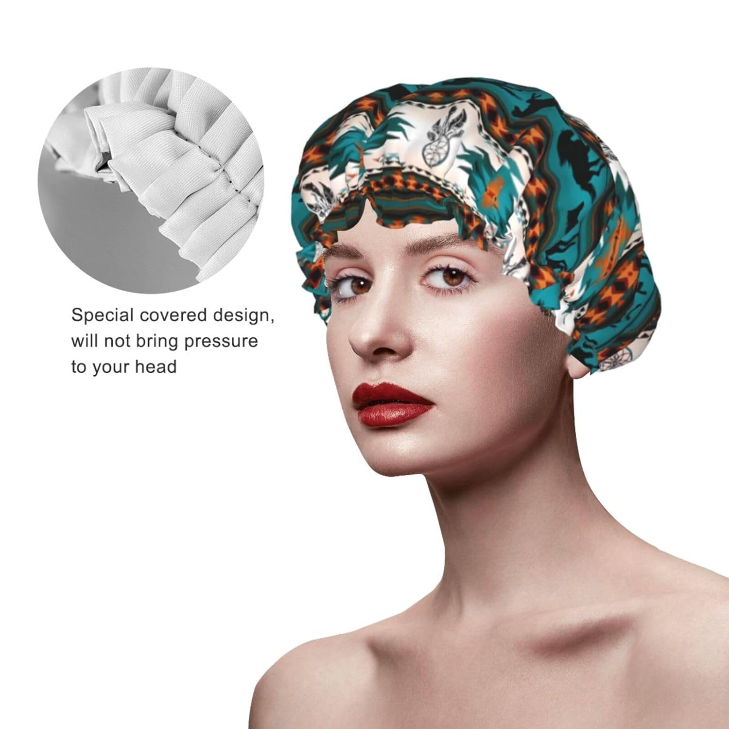 Double-Layer Waterproof Shower Cap