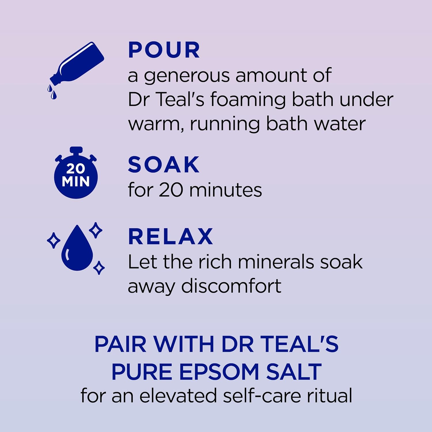 Dr Teal's Foaming Bath with Pure Epsom Salt, Sleep Blend with Melatonin, Lavender & Chamomile Essential Oils, 34 fl oz (Pack of 4) (Packaging May Vary)