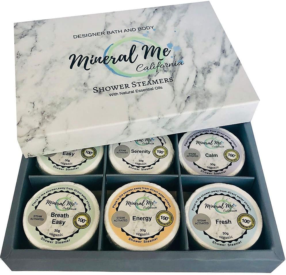 Shower Bombs Aromatherapy - Shower Steamers with Organic Oils for Vaporizing Steam Spa - Vapor Shower Tablets, Shower Melts - Self-Care Gifts for Women and Men, Valentine's Gift for Him/Her