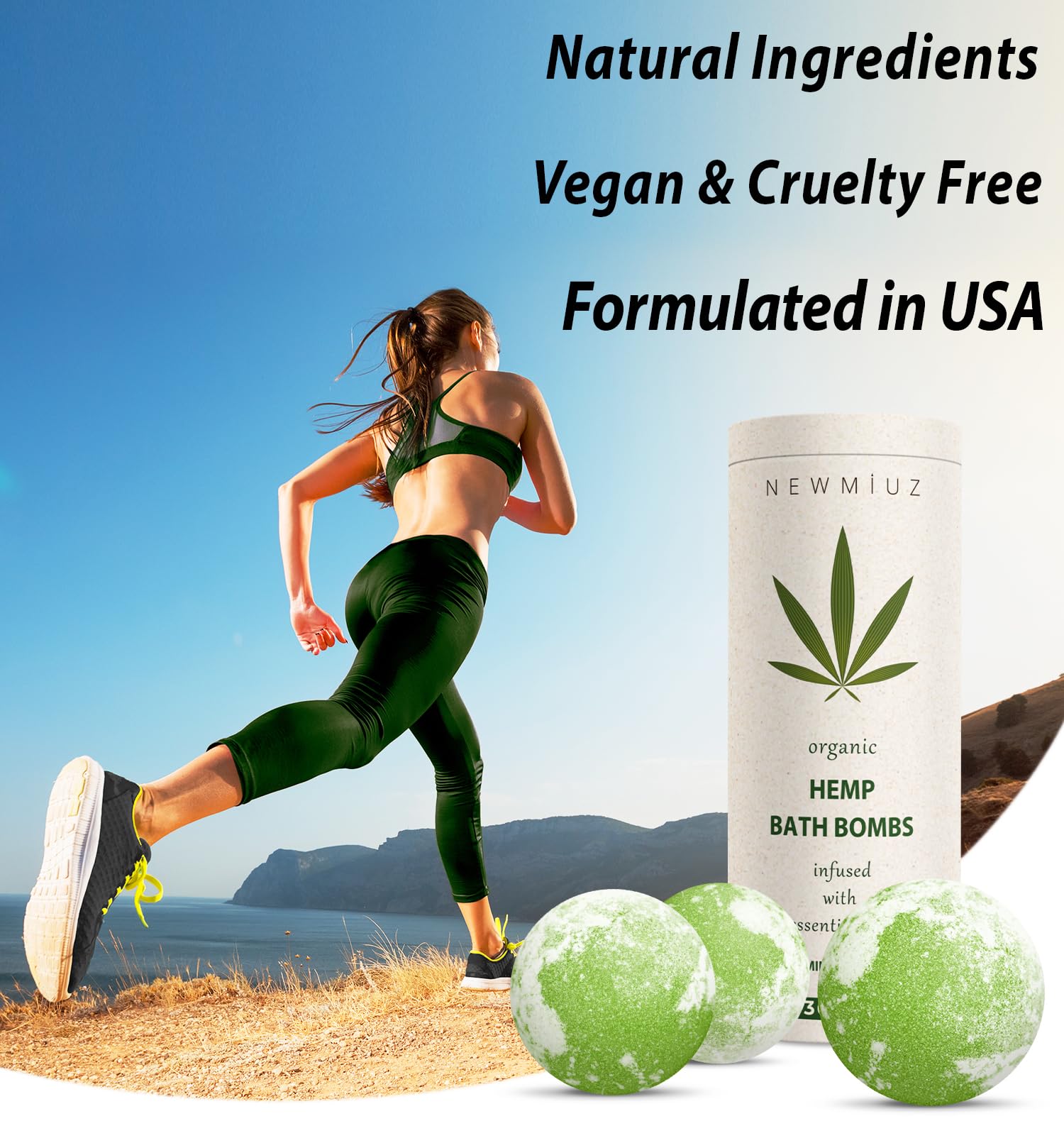 Organic Hemp Bath Bombs Infused Peppermint Eucalyptus Essential Oil Luxurious Bath Essentials Gifts for Dry Skin Immerse Yourself in A Blissful Spa