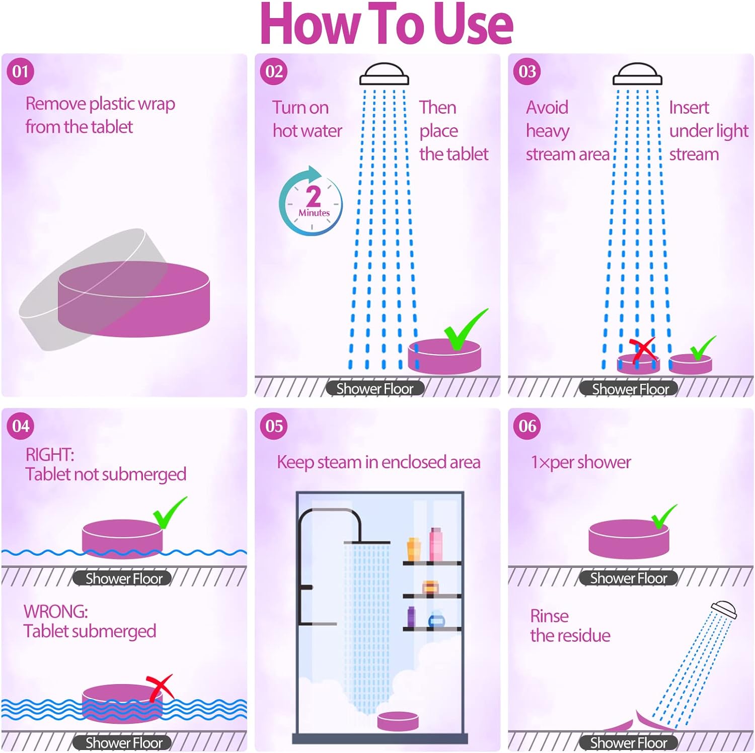 Shower Steamer Set (6-Pack)