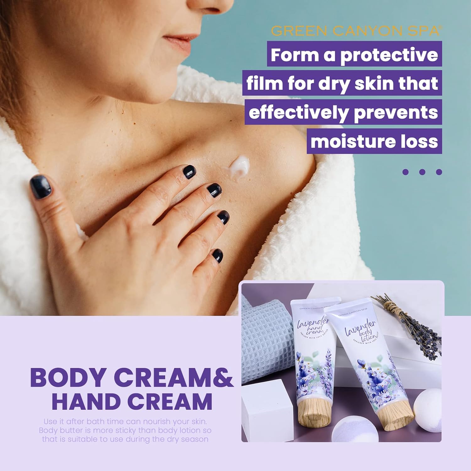 Lavender Spa and Body Care Gift Set