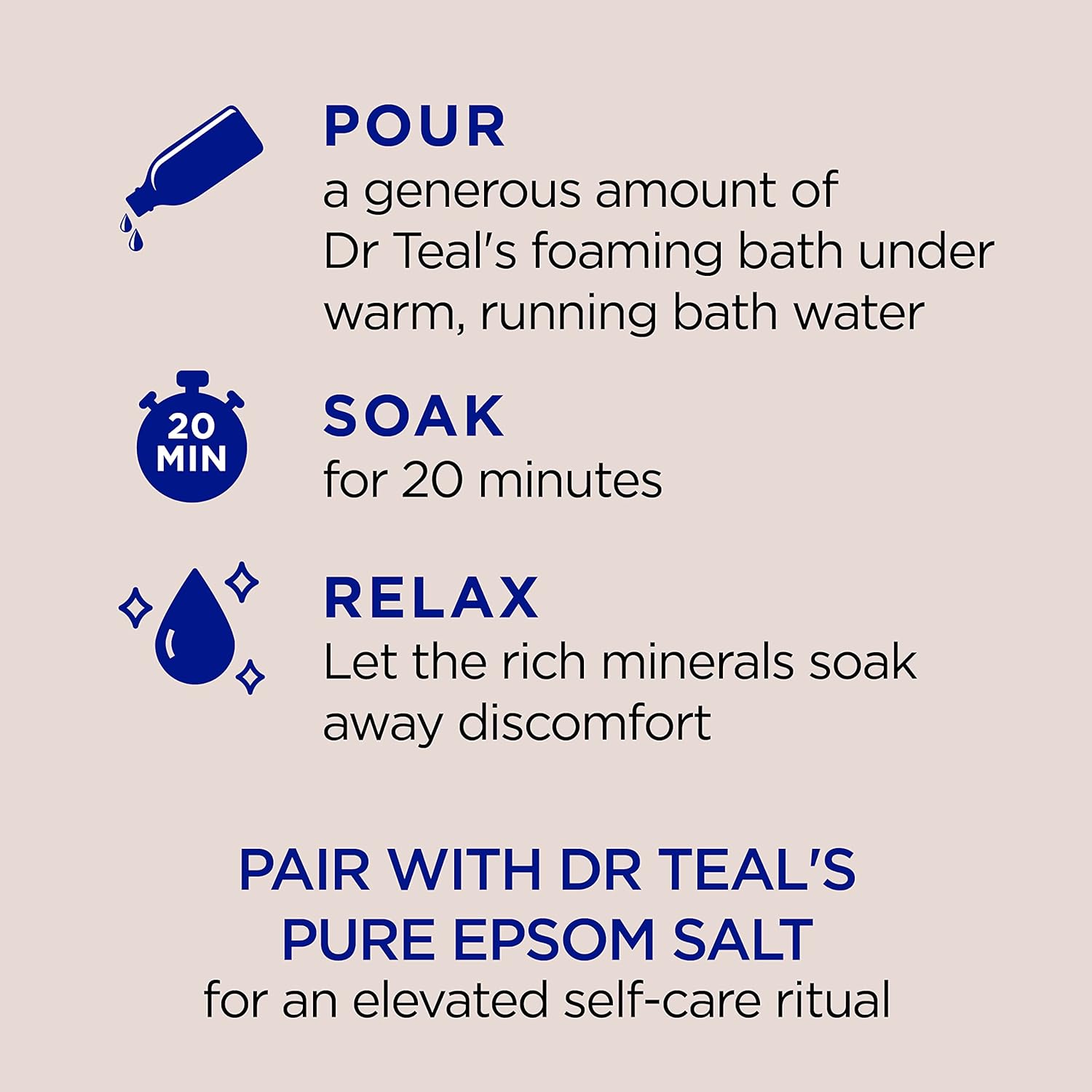 Dr Teal's Foaming Bath with Pure Epsom Salt, Sleep Blend with Melatonin, Lavender & Chamomile Essential Oils, 34 fl oz (Pack of 4) (Packaging May Vary)