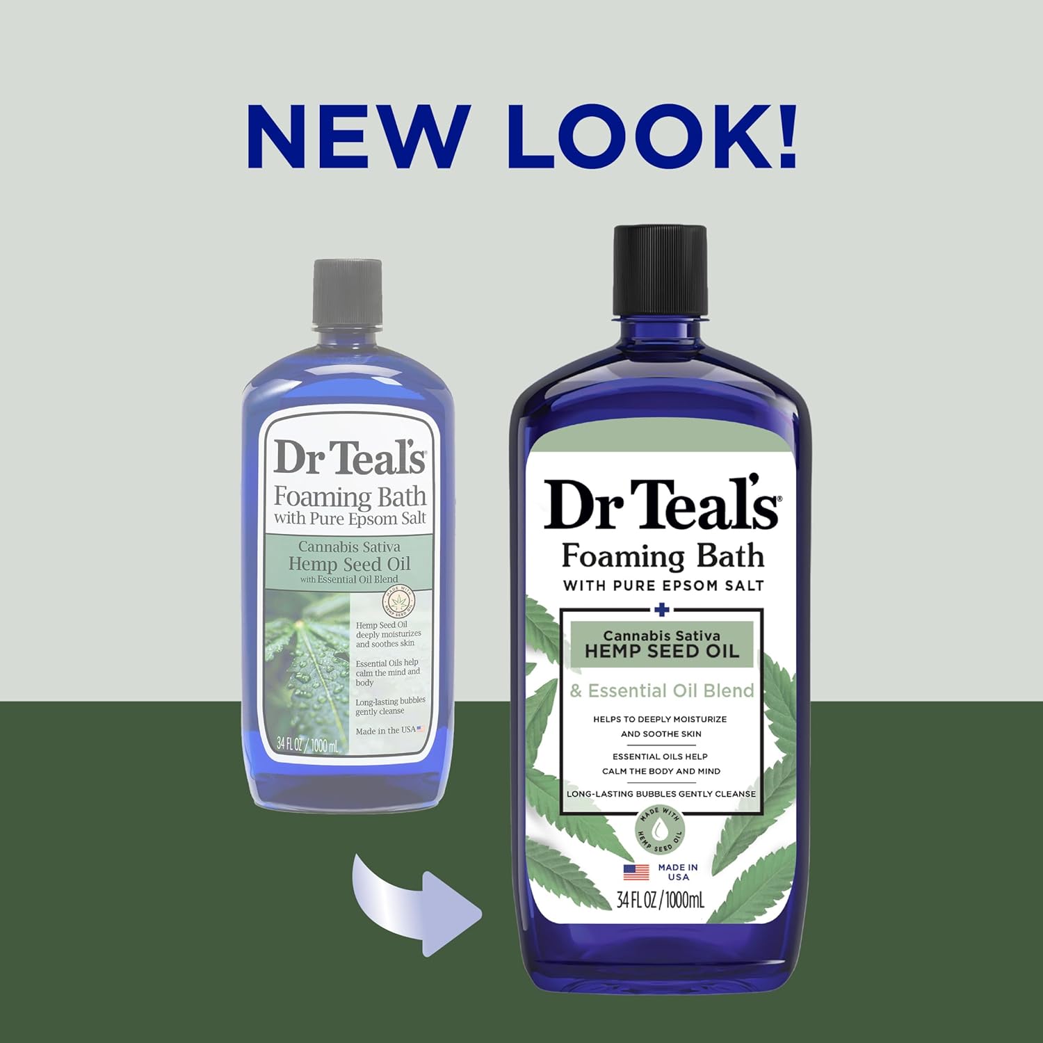 Dr Teal's Foaming Bath with Pure Epsom Salt, Sleep Blend with Melatonin, Lavender & Chamomile Essential Oils, 34 fl oz (Pack of 4) (Packaging May Vary)