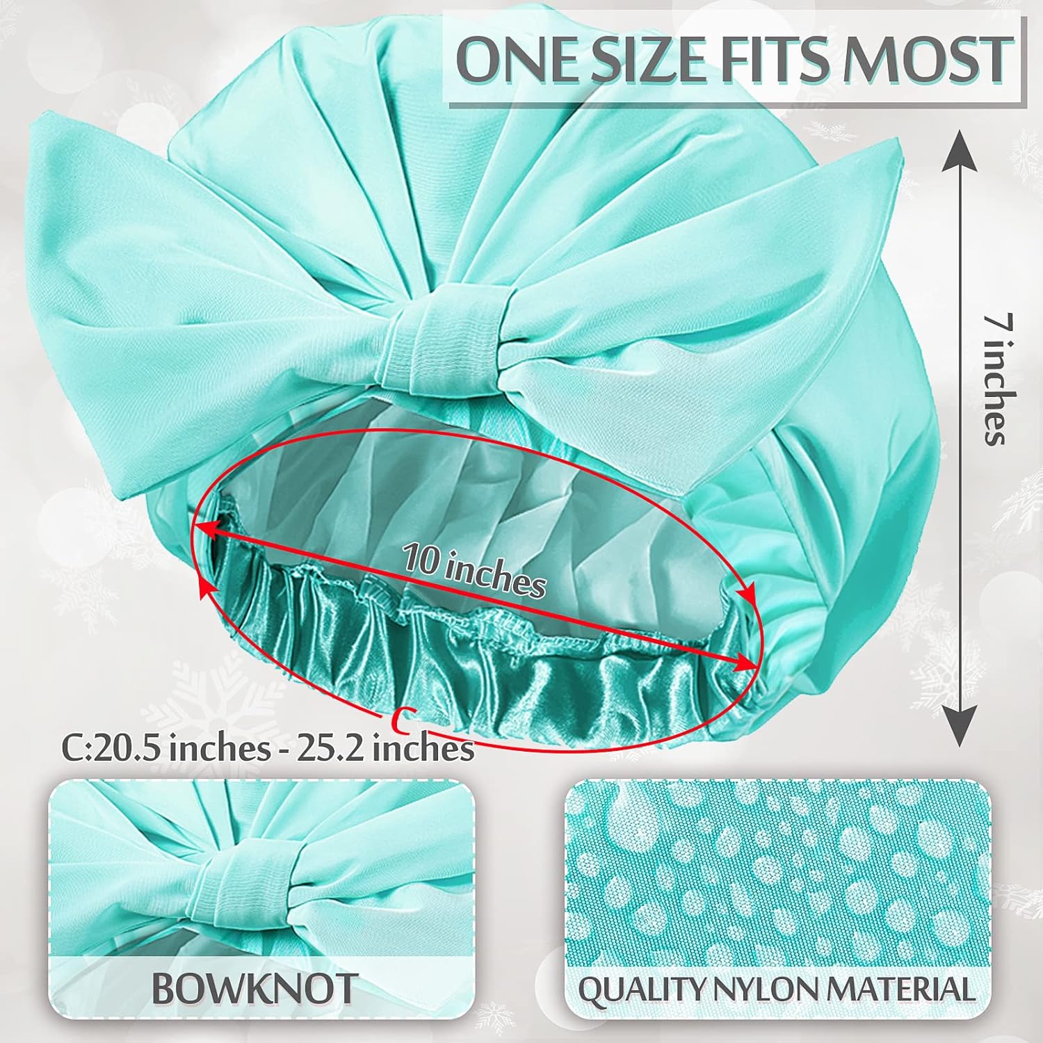 Reusable Waterproof Shower Caps Set (4 Pack)