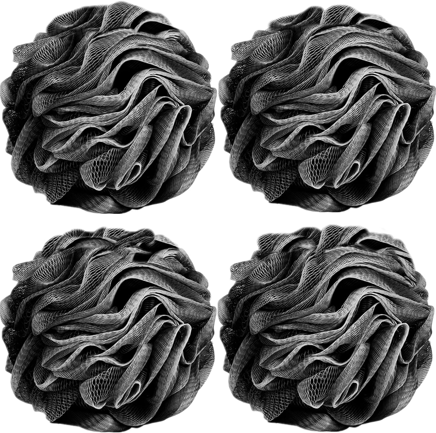 Mesh Shower Loofah Sponge Set (4 Colors)