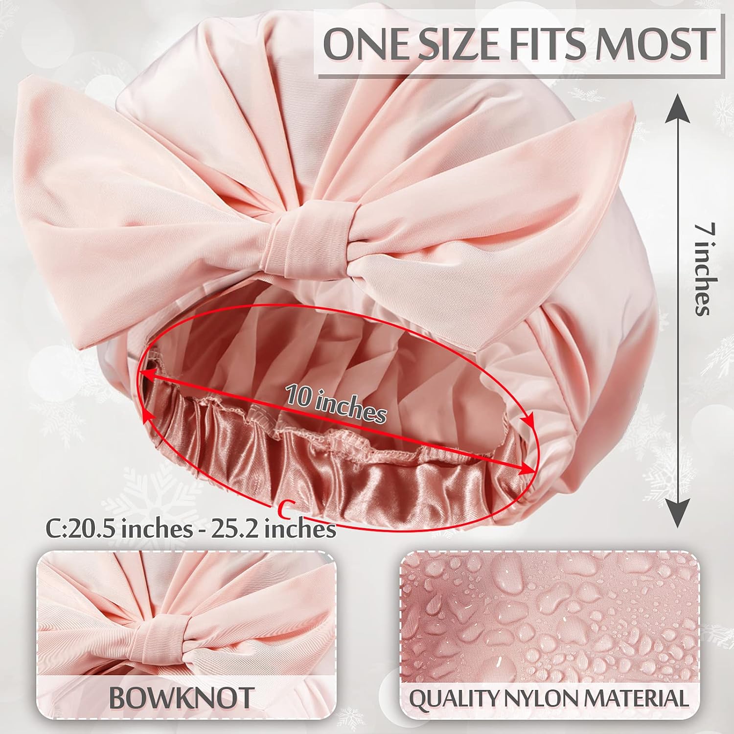 Reusable Waterproof Shower Caps Set (4 Pack)