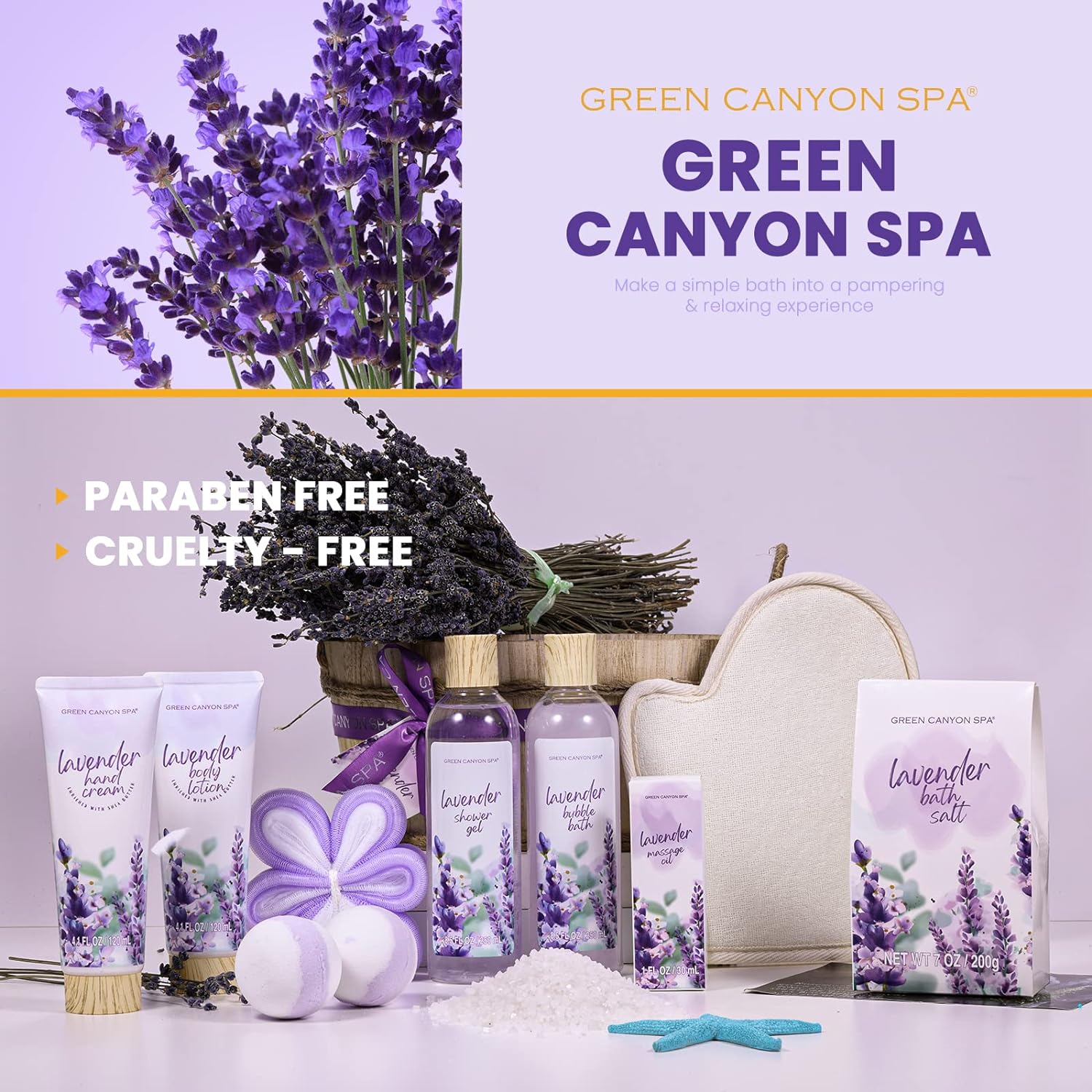 Lavender Spa and Body Care Gift Set