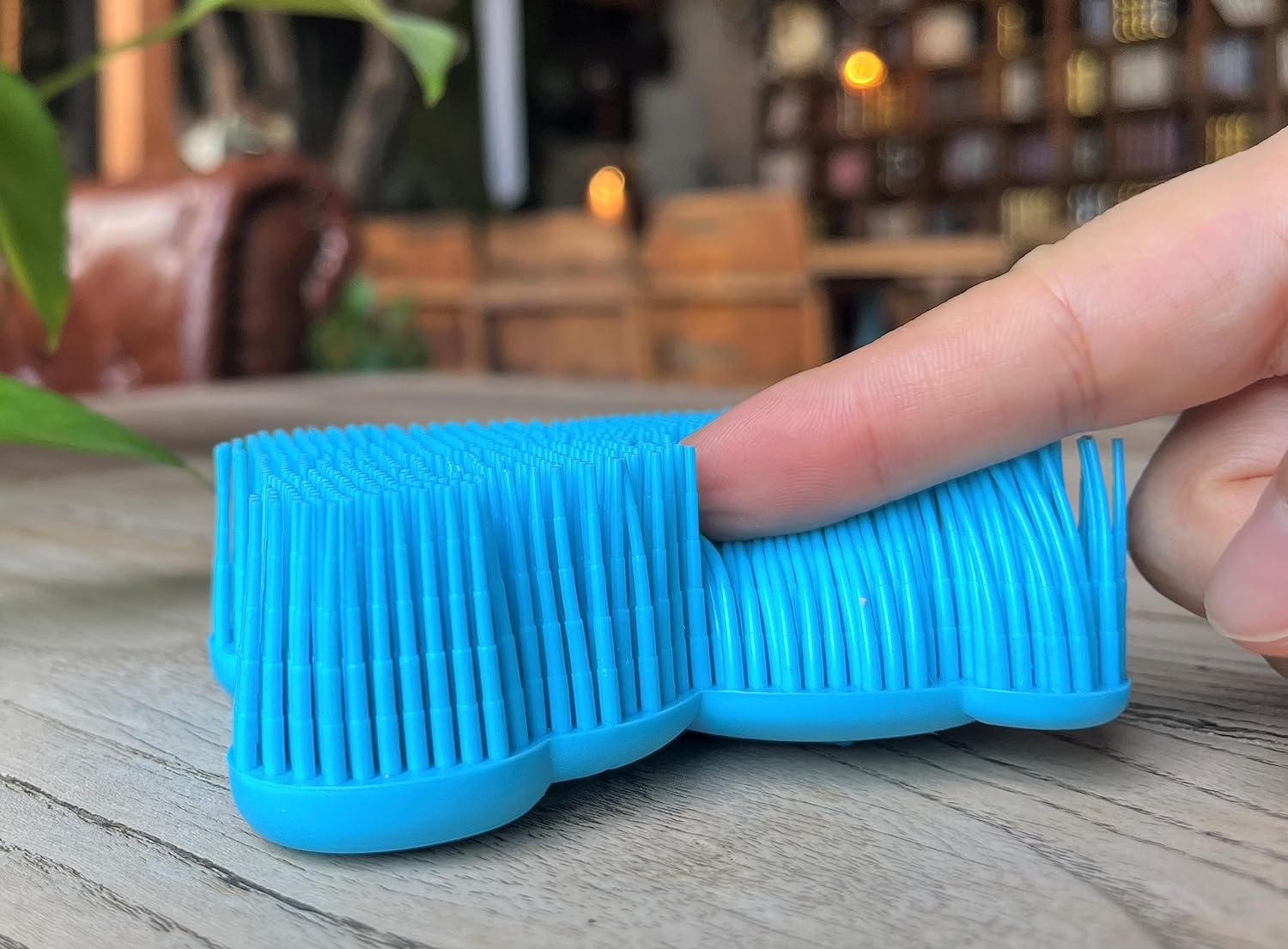 Premium Sensory Brush for Kids or Autism,Soft Silicone Body Scrubber,2 in 1 Sensory Room Occupational Therapy Sensory Brushes,Silicone Loofah,Pets Shower Brush Bath Brush Shampoo Brush(Whale-Teal)