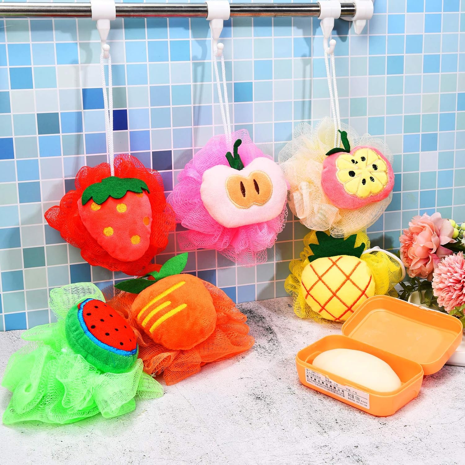 Fruit Bath Sponge Set (6-Pack)