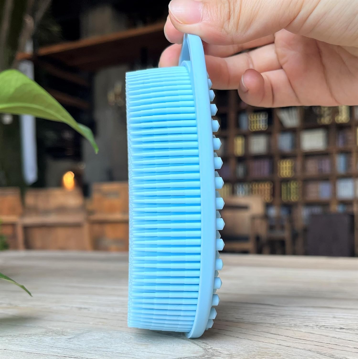 Premium Sensory Brush for Kids or Autism,Soft Silicone Body Scrubber,2 in 1 Sensory Room Occupational Therapy Sensory Brushes,Silicone Loofah,Pets Shower Brush Bath Brush Shampoo Brush(Whale-Teal)