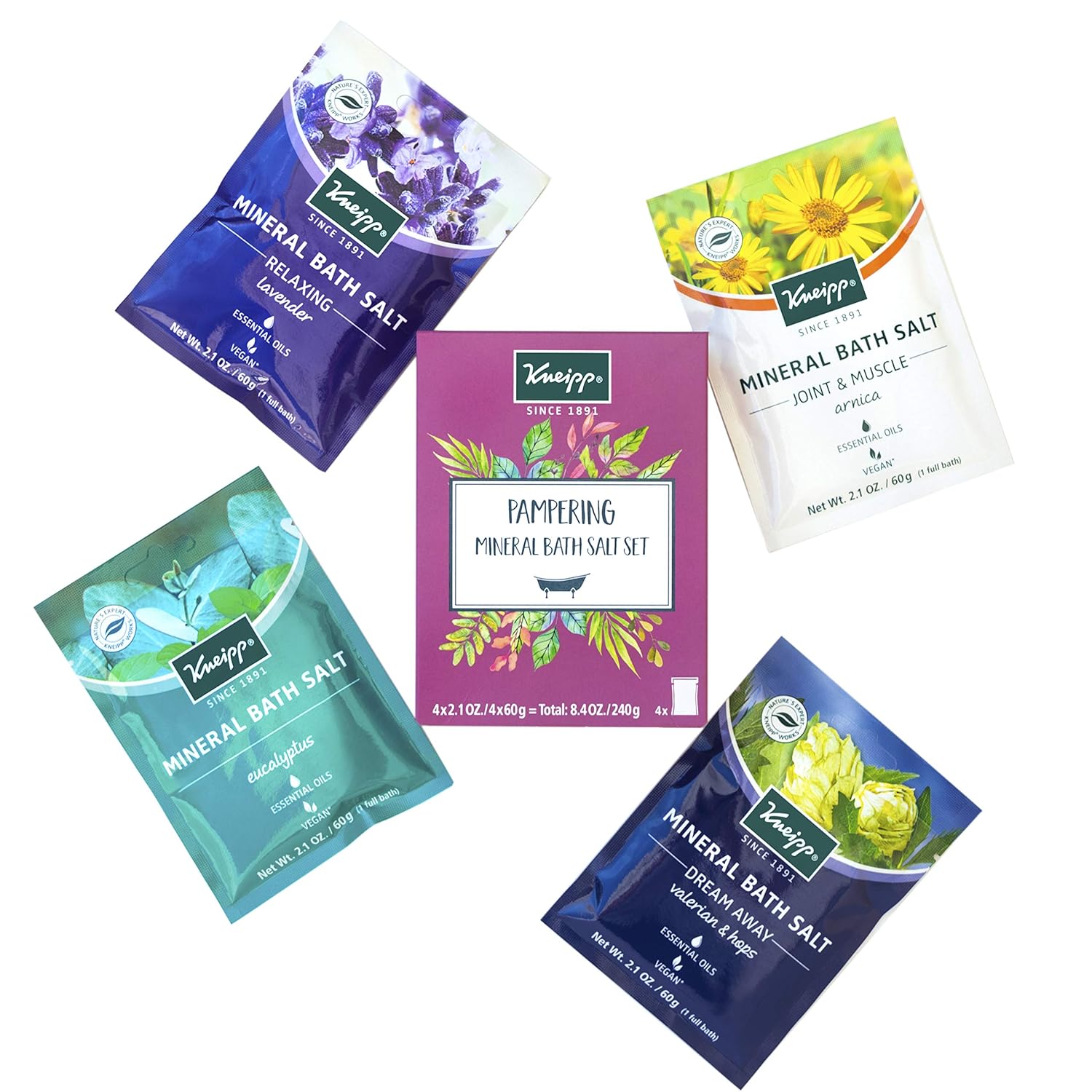 Mineral Bath Salt Discovery Set (4 Mini Sachets)
