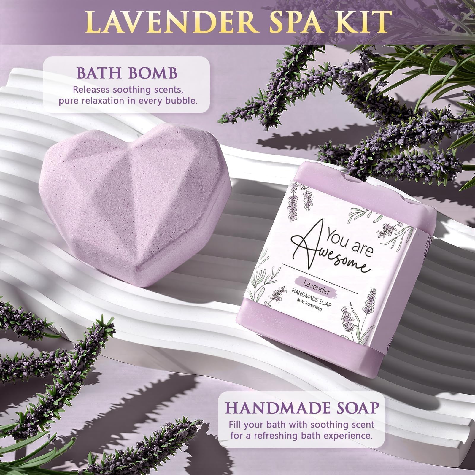 Luxury Spa Gift Basket for Women with 40oz Tumbler, Blanket, Candle, Bath Bomb & Self-Care Essentials