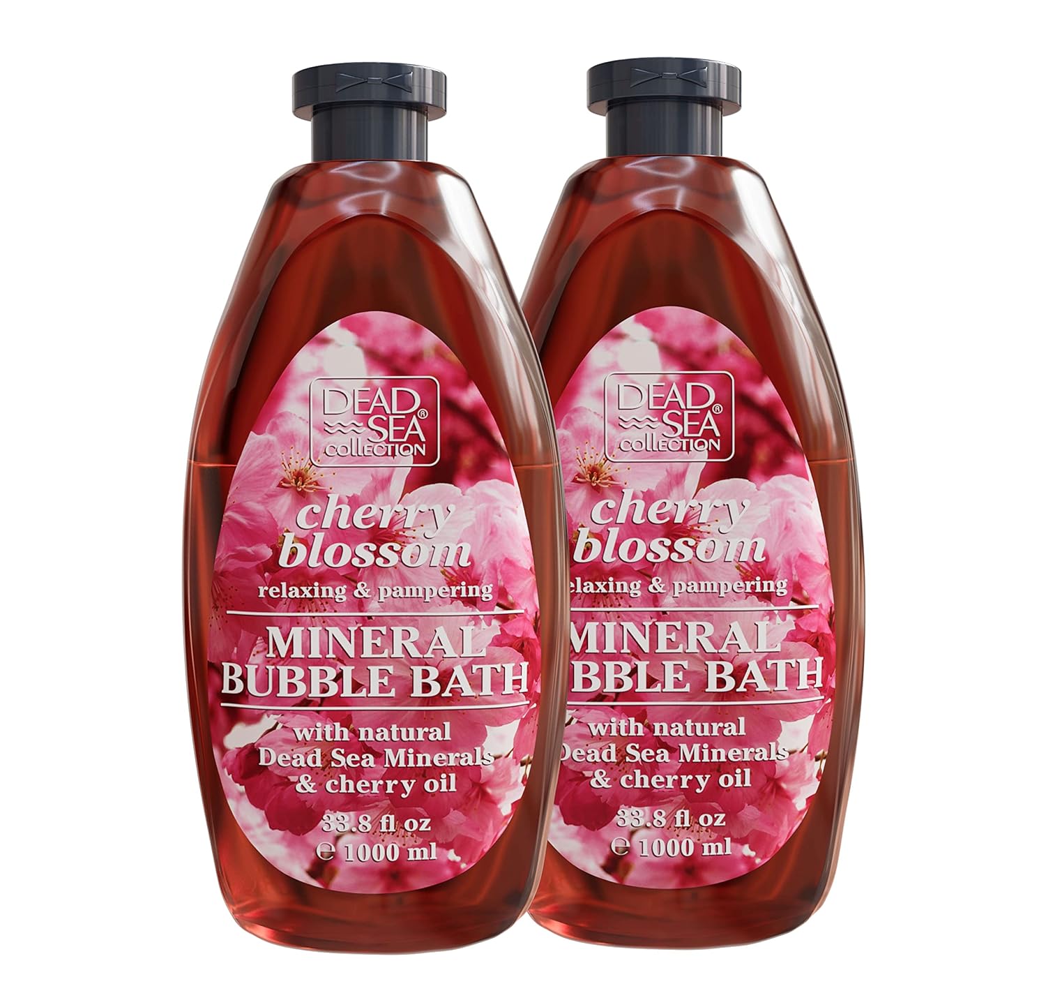 Dead Sea Collection Bubble Bath for Women and Men - with Coconut Oil and Natural Minerals - Nourishing and Moisturizing Skin - Pack of 2 (67.6 fl.oz)