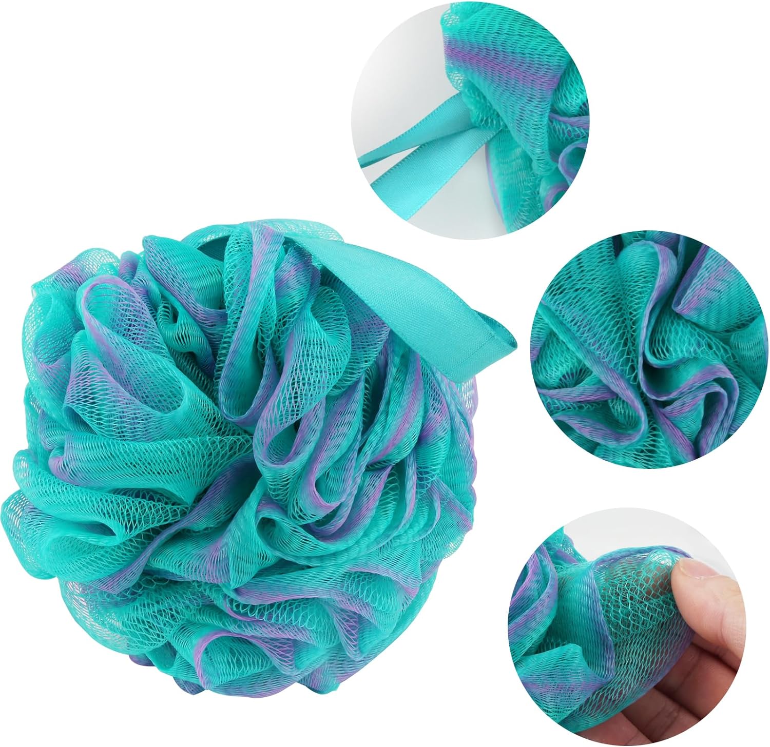 Mesh Shower Loofah Sponge Set (4 Colors)
