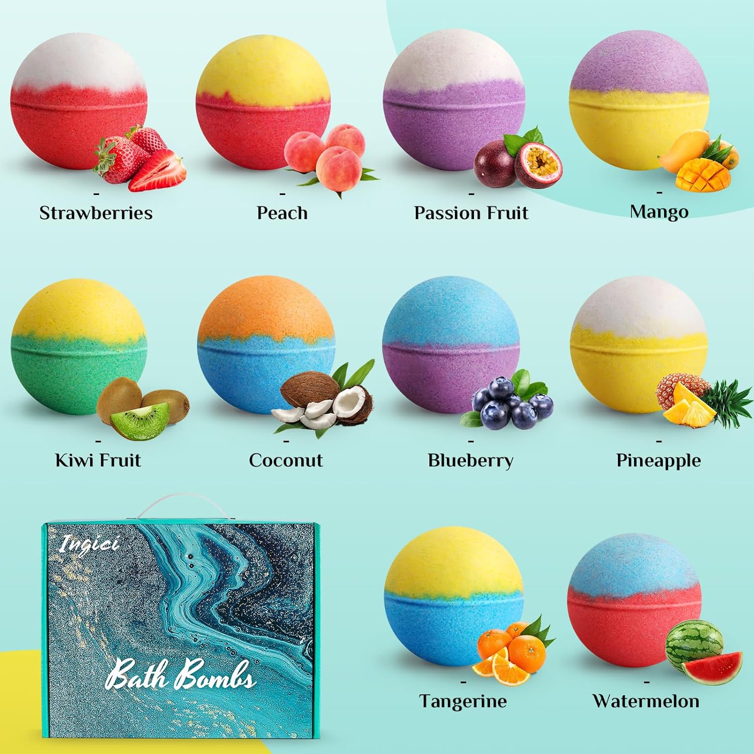 Bath Bombs Gift Set - 20Pcs Bath Bombs for Women.