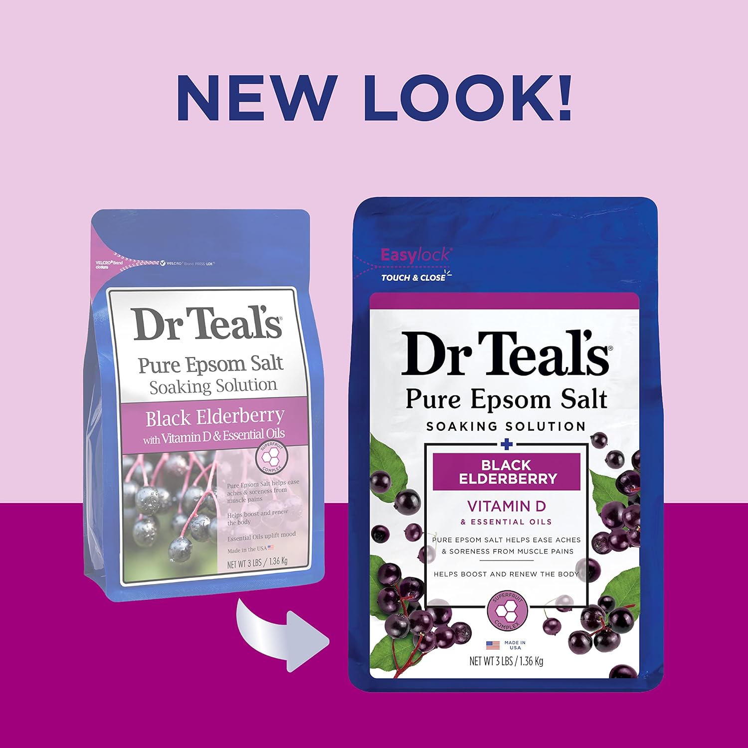 Dr Teal's Epsom Salt Soaking Solution, Soothe & Sleep, Lavender, 3lbs (Packaging May Vary)