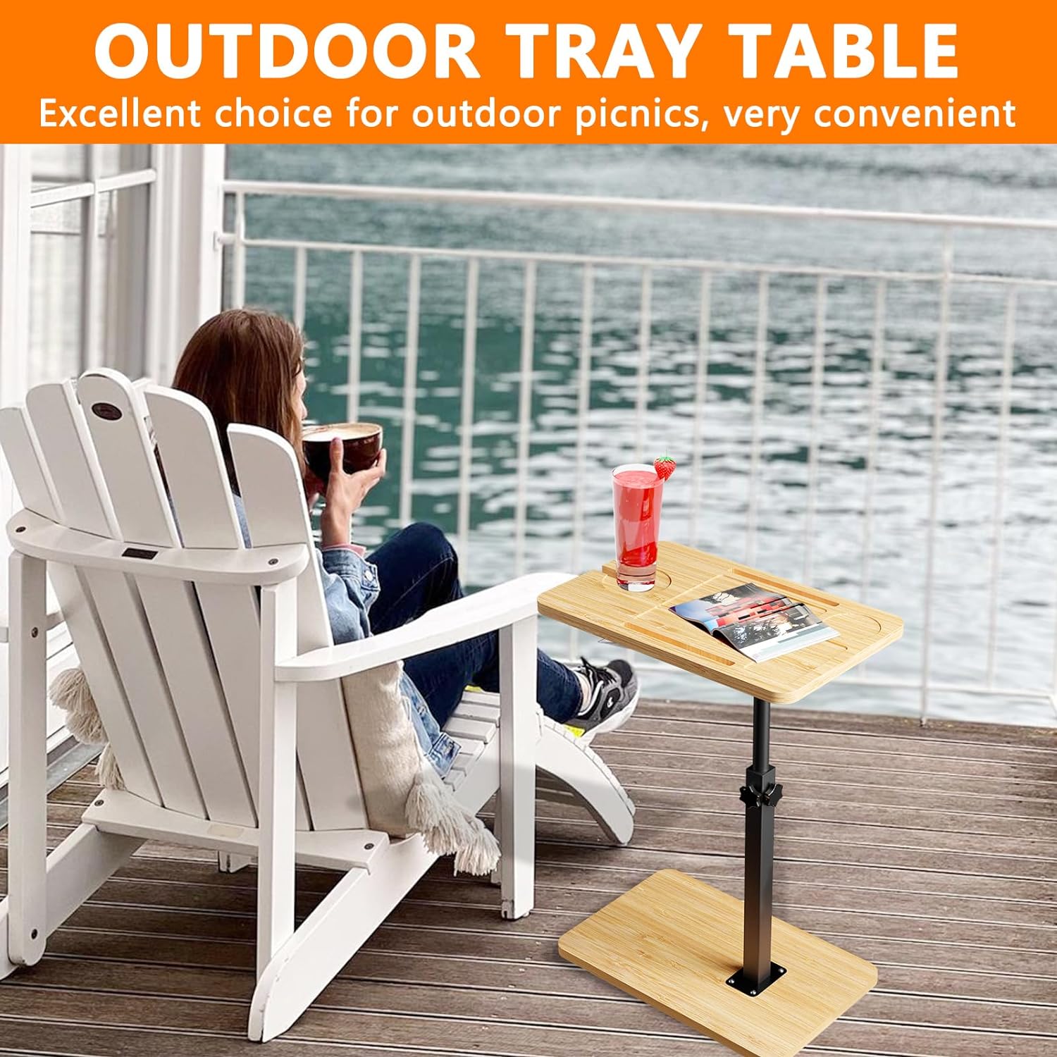 Adjustable Bathtub Tray Table