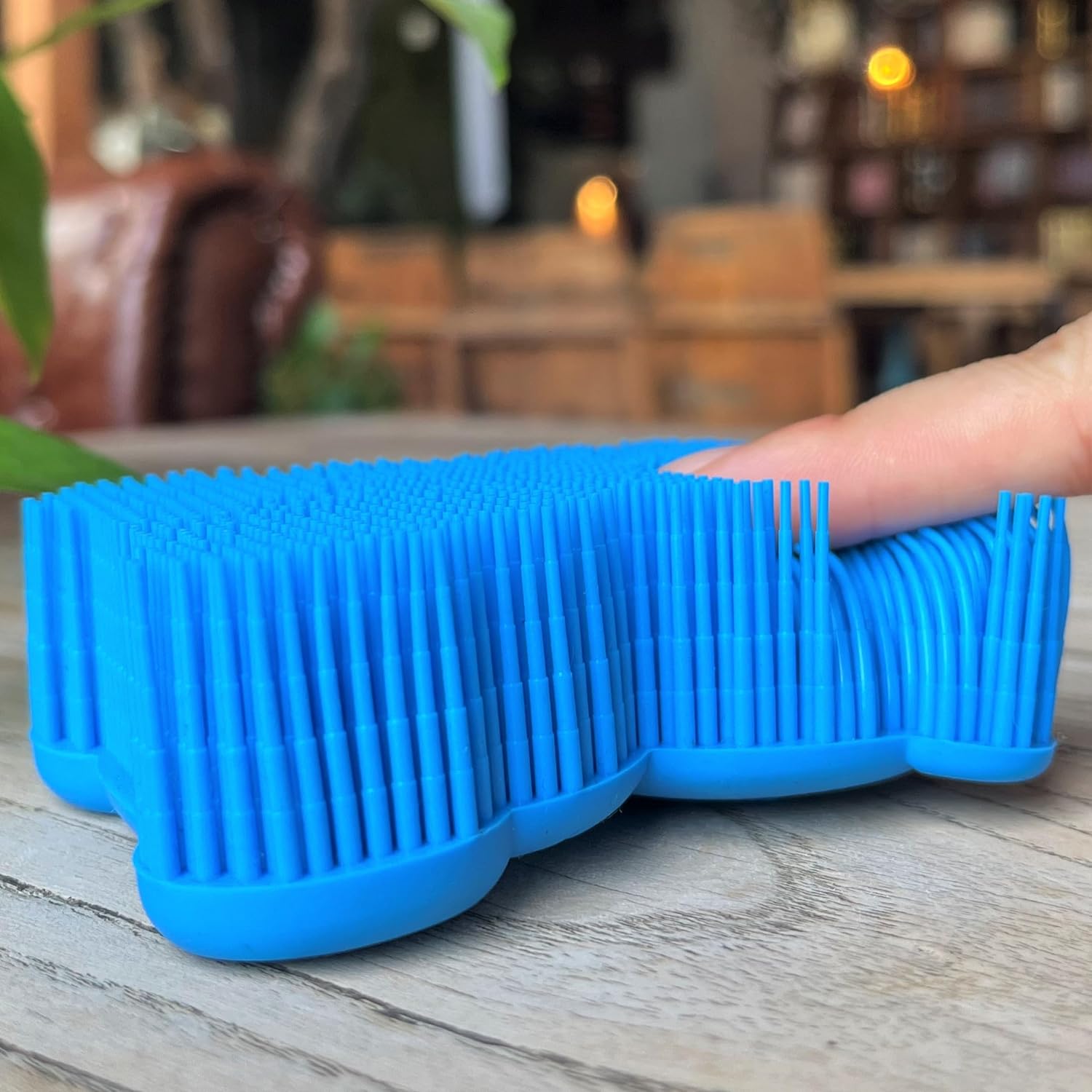 Premium Sensory Brush for Kids or Autism,Soft Silicone Body Scrubber,2 in 1 Sensory Room Occupational Therapy Sensory Brushes,Silicone Loofah,Pets Shower Brush Bath Brush Shampoo Brush(Whale-Teal)