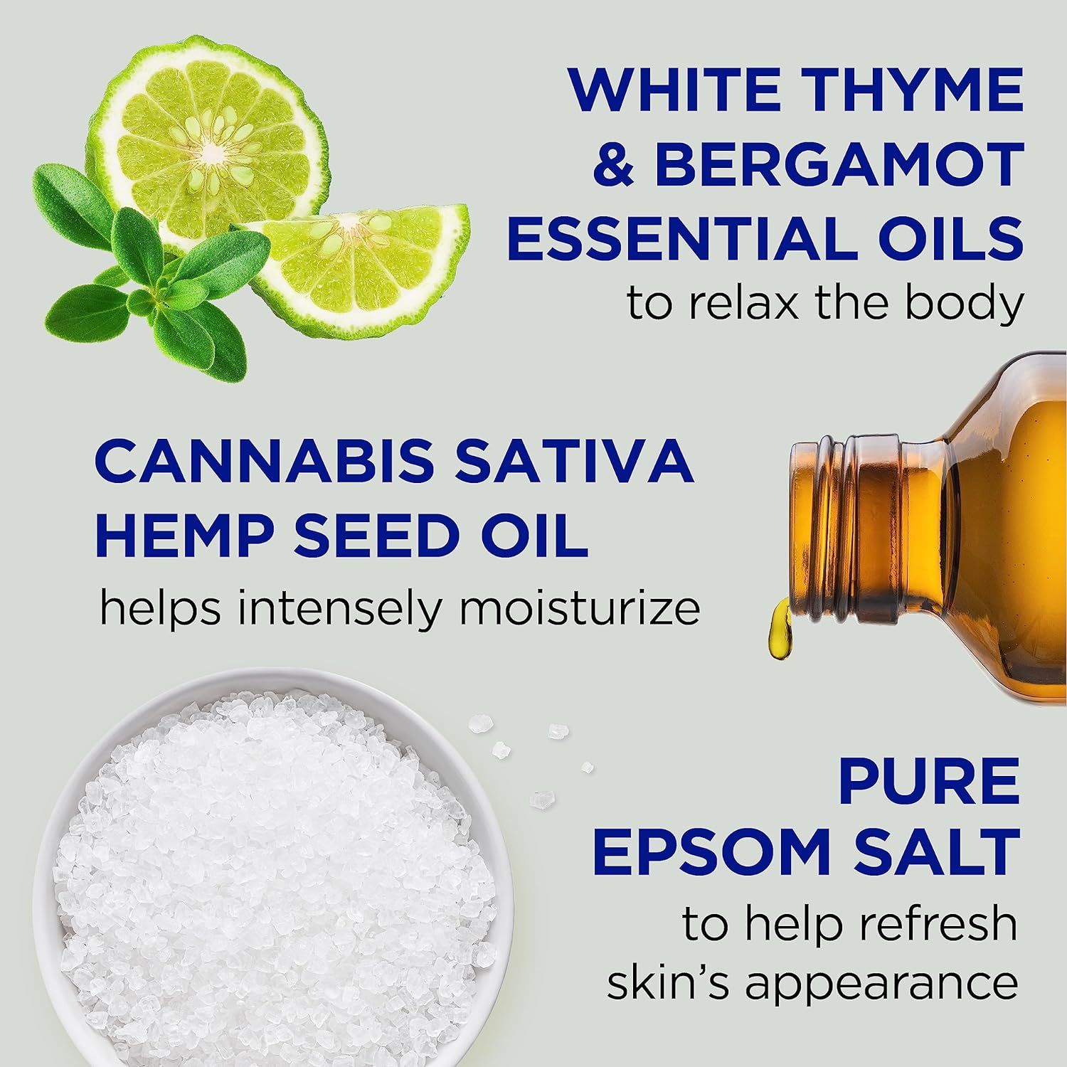 Dr Teal's Foaming Bath with Pure Epsom Salt, Cannabis Sativa Hemp Seed Oil, 34 fl oz (Pack of 4) (Packaging May Vary)