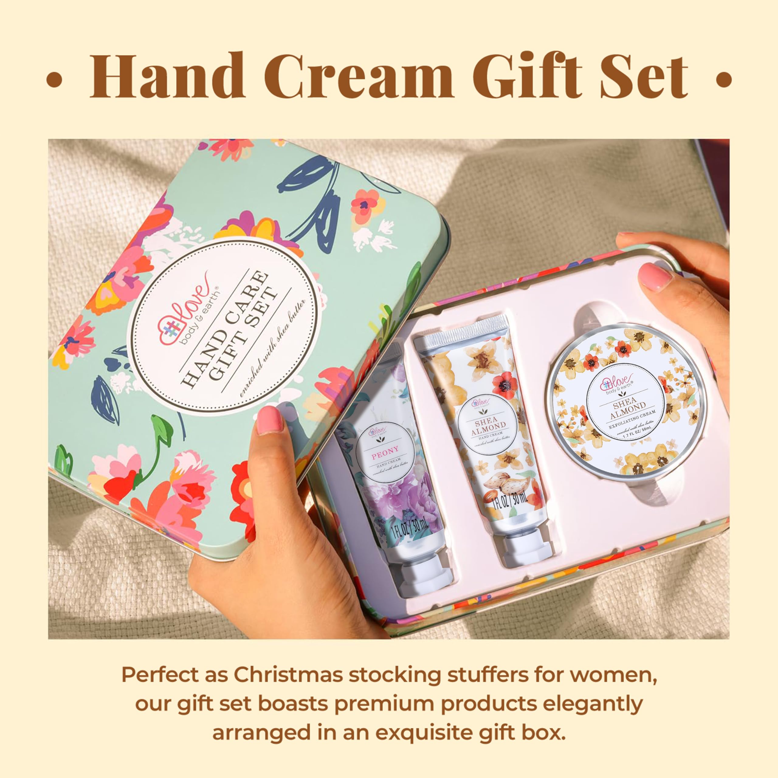 Body And Earth Love Hand Cream Gift Set for Women, Hand Lotion Sets for Easter Gifts